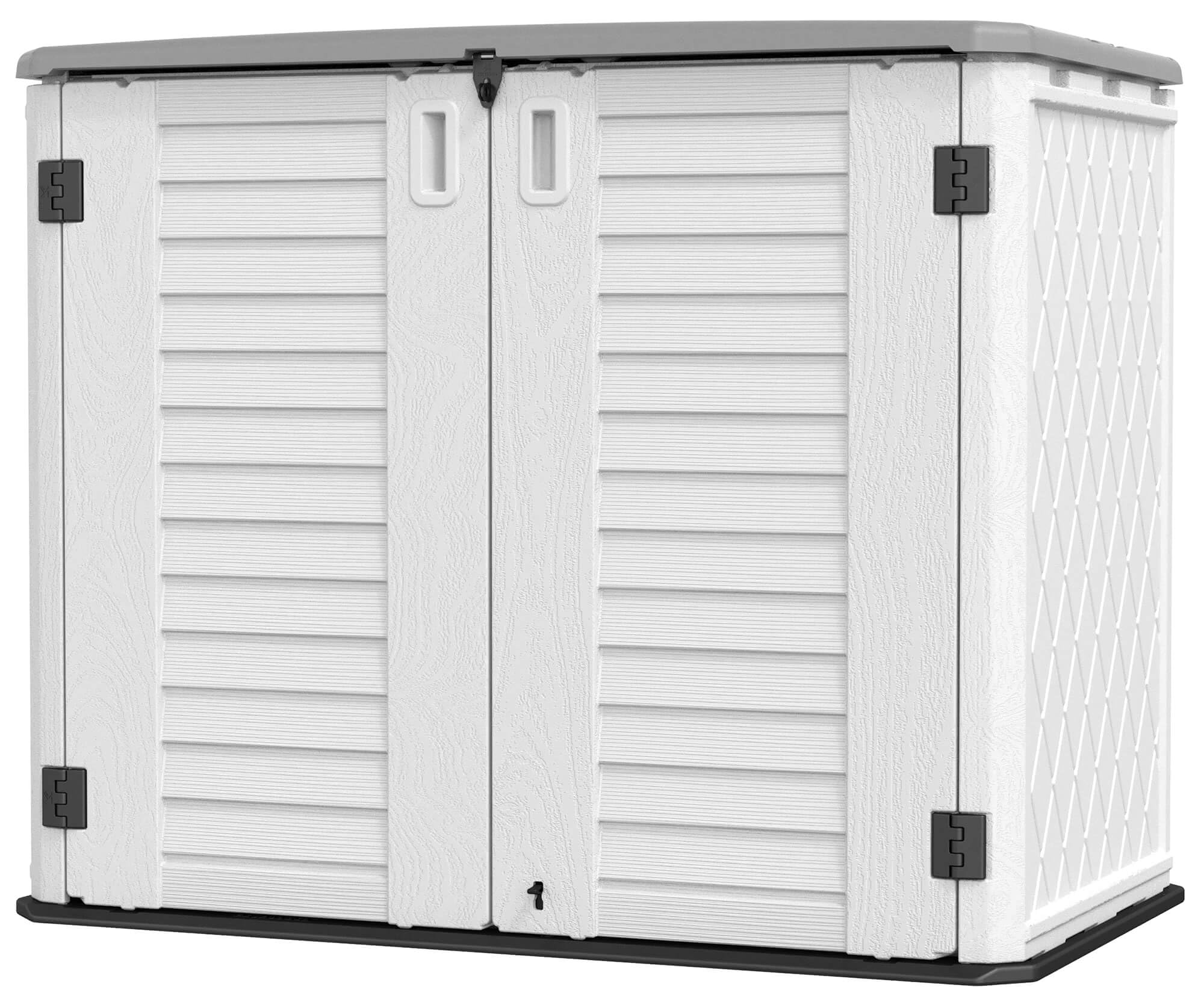HOMSPARK 26 Cu.ft Weather-Resistant Outdoor Storage Shed - Horizontal Design for Bikes, Lawnmowers, Trash Cans & Patio Accessories | Durable Backyard & Garden Storage Solution for All Seasons