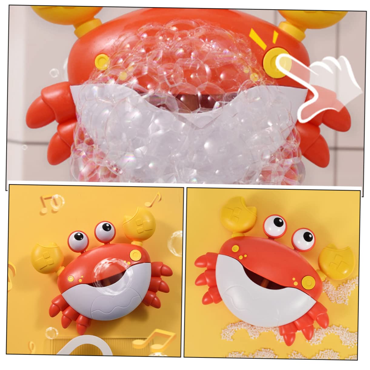 VICASKY 5-Piece Bubble Bath Toy Set - Automatic Bubble Machine for Kids, Fun Bathtub Bubble Maker with Red Plastic Design - Perfect for Toddler Bath Time & Sensory Play