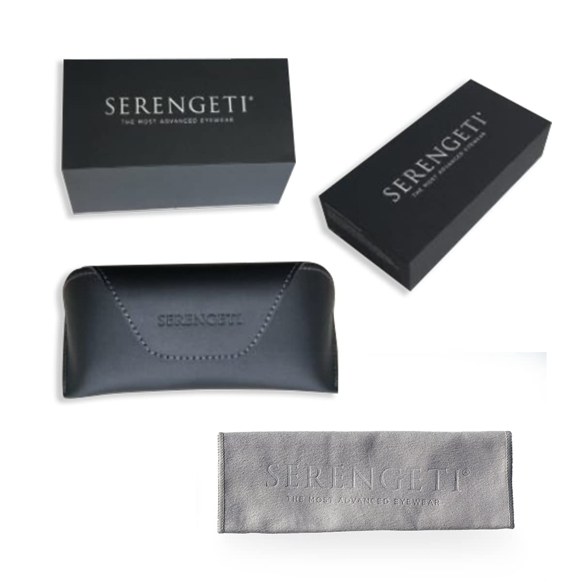 Serengeti Summit Drivers Wrap Around Sunglasses for Men - Lightweight Matte Black Photochromic UV Protection Sunglasses with Mineral Glass Lenses | Perfect for Driving, Outdoor Sports & Everyday Wear