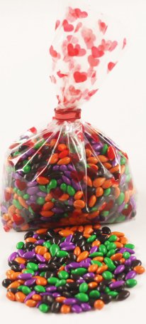 Scott's Cakes Halloween Mix Chocolate Covered Sunflower Seeds - 1 Pound Resealable Red Heart Bag - Perfect for Trick-or-Treating, Party Favors & Holiday Snacking