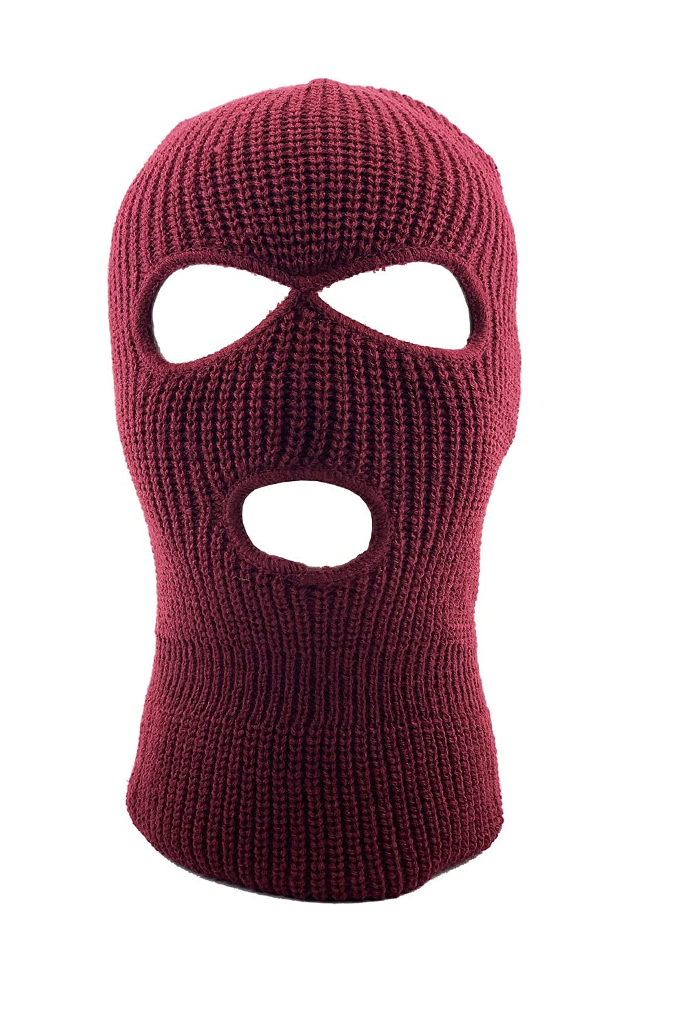 Warm Knit Ski Mask Balaclava - 3 Hole Full Face Cover for Adults - Winter Hat for Skiing, Snowboarding & Outdoor Activities
