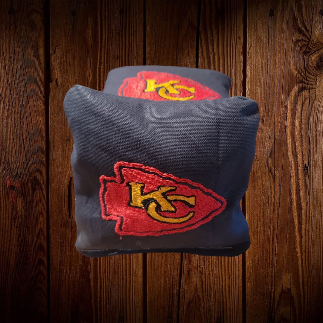 Premium Chiefs Cornhole Bags Set of 8 - Official NFL Licensed Game Bags for Tailgating, Backyard Parties & Outdoor Fun