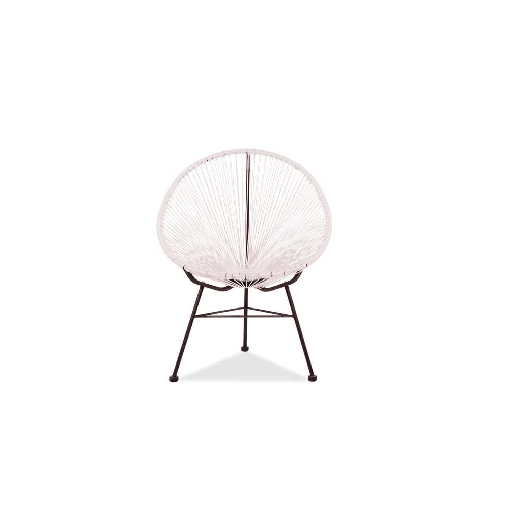 GFURN Acapulco Indoor/Outdoor Lounge Chair - Modern Wicker Rattan Patio Furniture for Poolside, Garden, and Beach Relaxation
