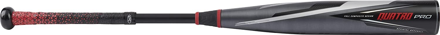 Rawlings Quatro PRO & MAX BBCOR Baseball Bat -3 Drop Weight | 2-Piece Composite Design for Power & Control | Perfect for High School & College Players