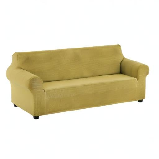 Waterproof Stretch Sofa Slipcover - Soft Elastic Furniture Protector for Couches with Kids & Pets | Olive Yellow Size M | Perfect for Living Room, Family Room & Pet-Friendly Homes