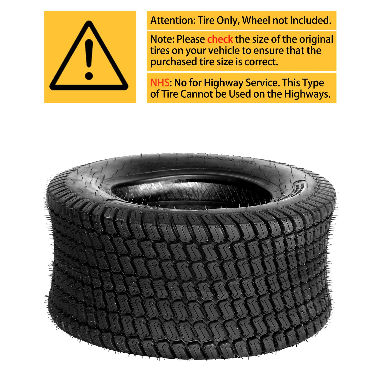 AutoForever 23x10.50-12 6-Ply Lawn Mower Tractor Tires - Set of 2 Heavy Duty Garden & Golf Cart Turf Tires - Perfect for Lawn Care, Landscaping & Golf Course Maintenance