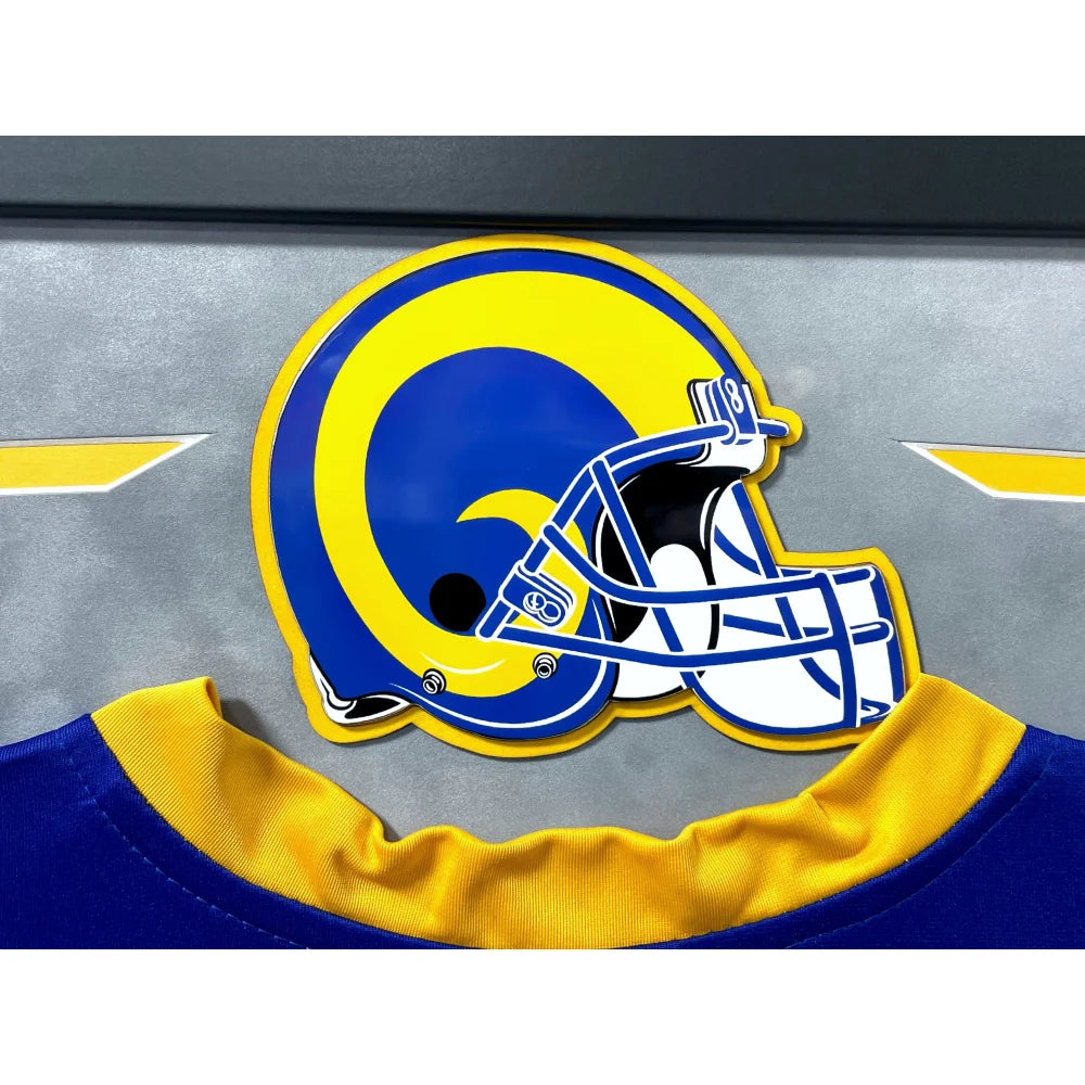 Kurt Warner Autographed St. Louis Rams Jersey - Framed BAS Certified Signed Memorabilia - Perfect for Sports Fans, Collectors & Man Cave Decor