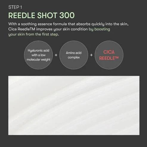 VT Reedle Shot All-in-One 3-Step Facial Mask Set (1.5g + 1.5g + 25g) - Hydrating & Brightening Treatment for Glowing Skin at Home or Spa