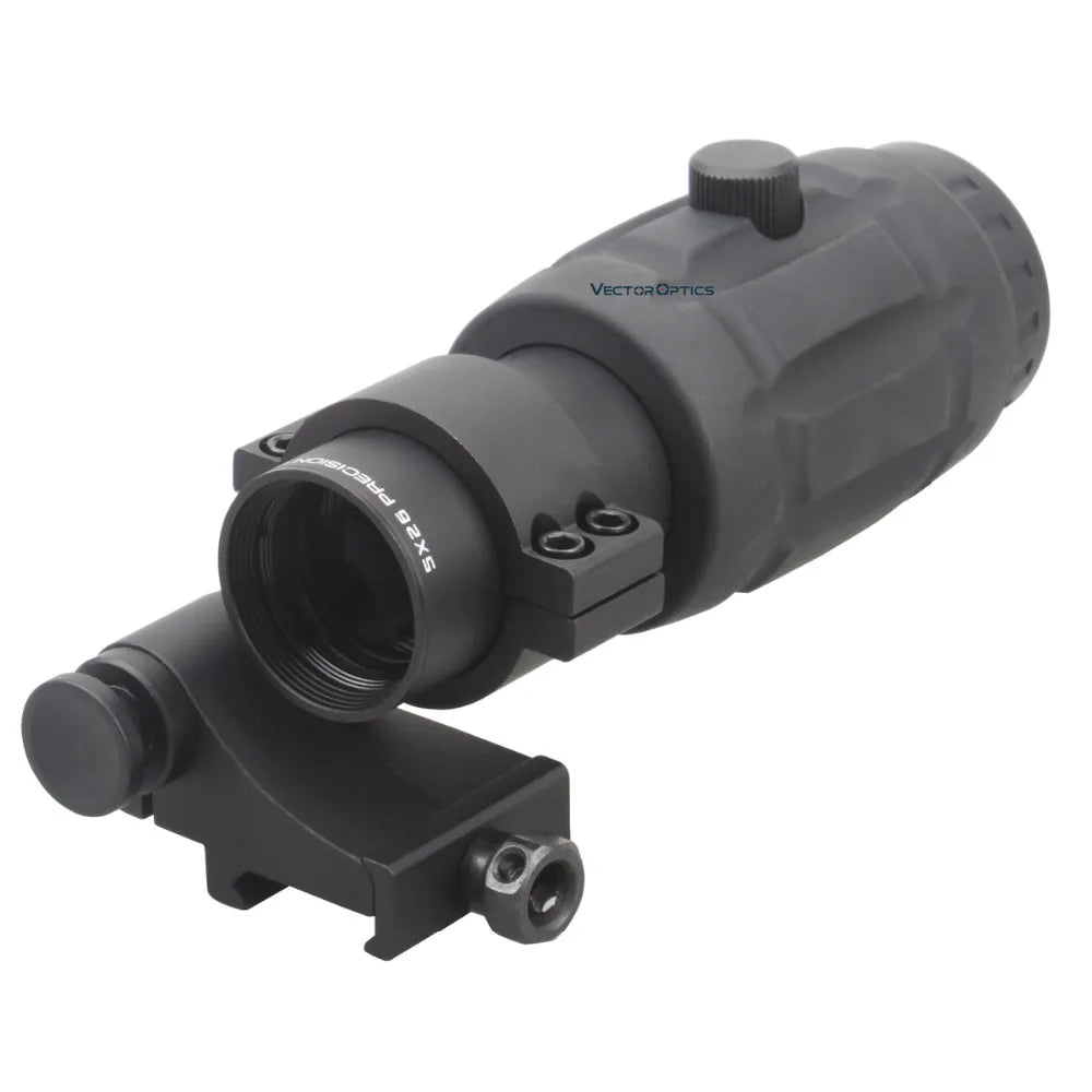 Vector Optics Tactical Red Dot Sight with 5x Magnifier - Adjustable Rifle Scope for Hunting & Shooting | Compatible with AR-15, Shotguns & Tactical Firearms | Ideal for Target Practice, Home Defense & Outdoor Adventures