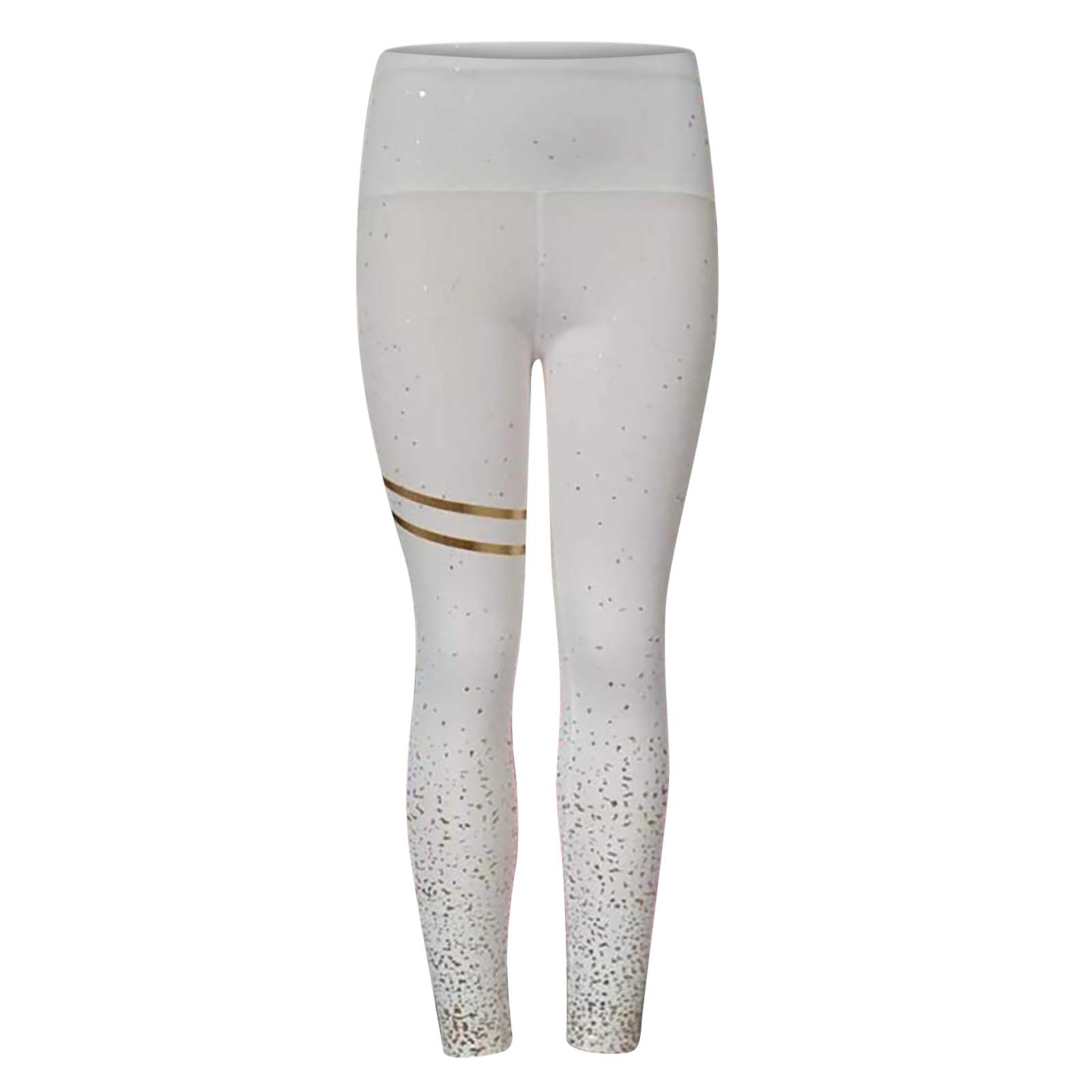 Women's High Waist Yoga Pants - Stretchy Workout Leggings with Hot Stamping Design for Running, Gym & Lounge Wear - Fashionable Sports Pants for Women