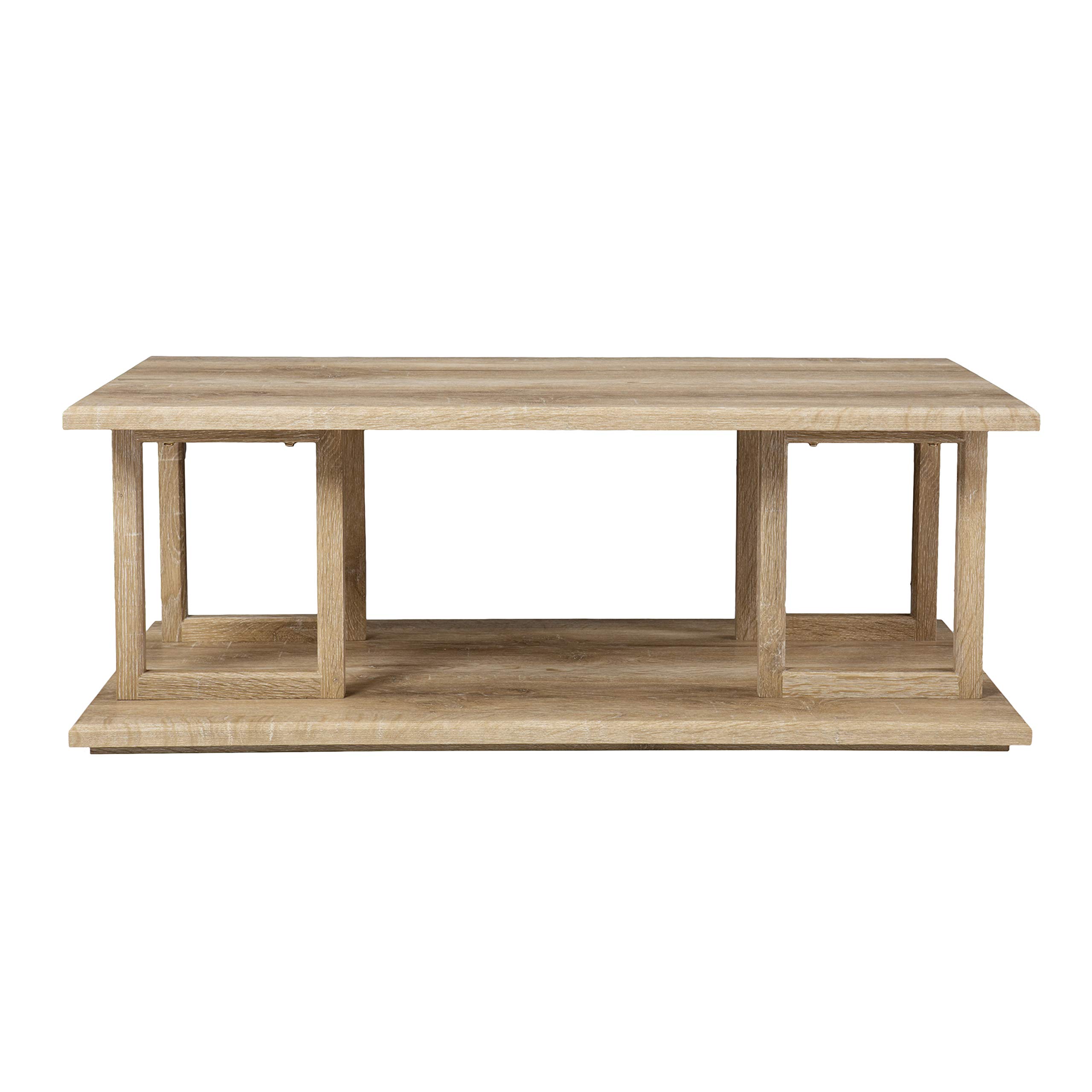 SEI Furniture Markworth Coffee Table - Natural Wood Finish, Standard Size for Living Room, Perfect for Home Decor & Entertaining Guests