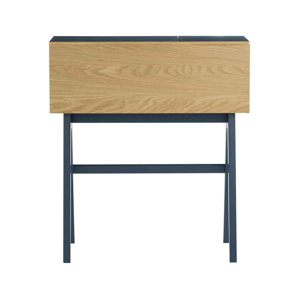 VALEN Study Desk 96cm Blue Space & Oak - Perfect for Home Office, Student Study & Small Space Workstation