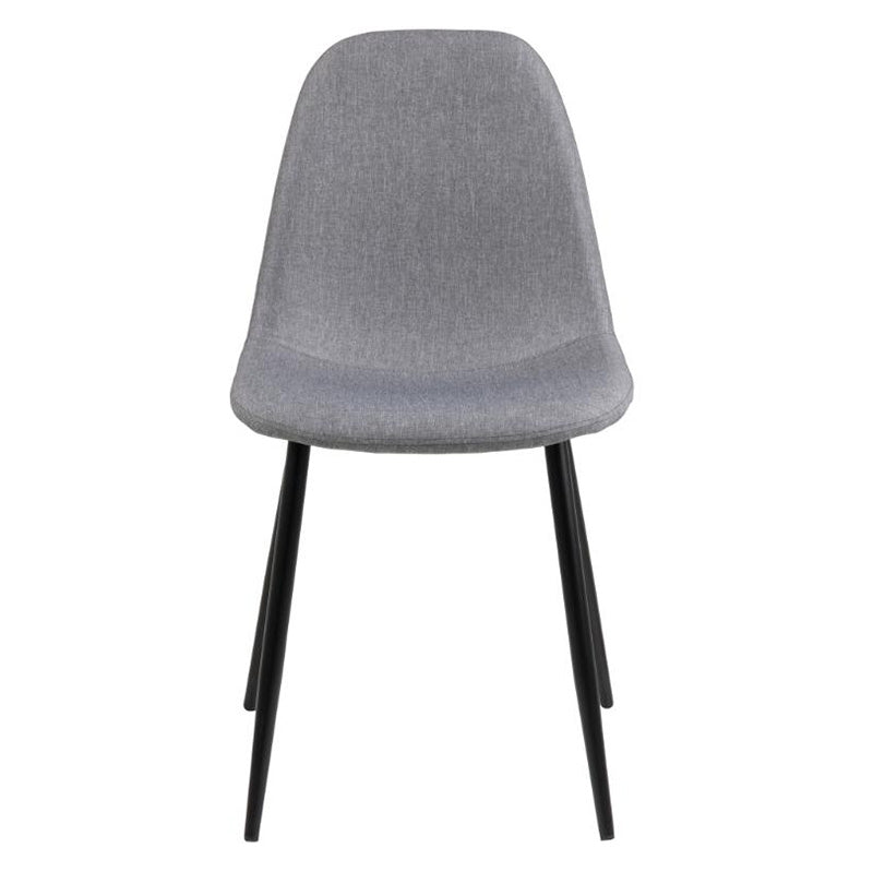 MAKI Modern Dining Chair - Light Grey Upholstered Seat - Comfortable & Stylish for Kitchen, Dining Room, or Breakfast Nook