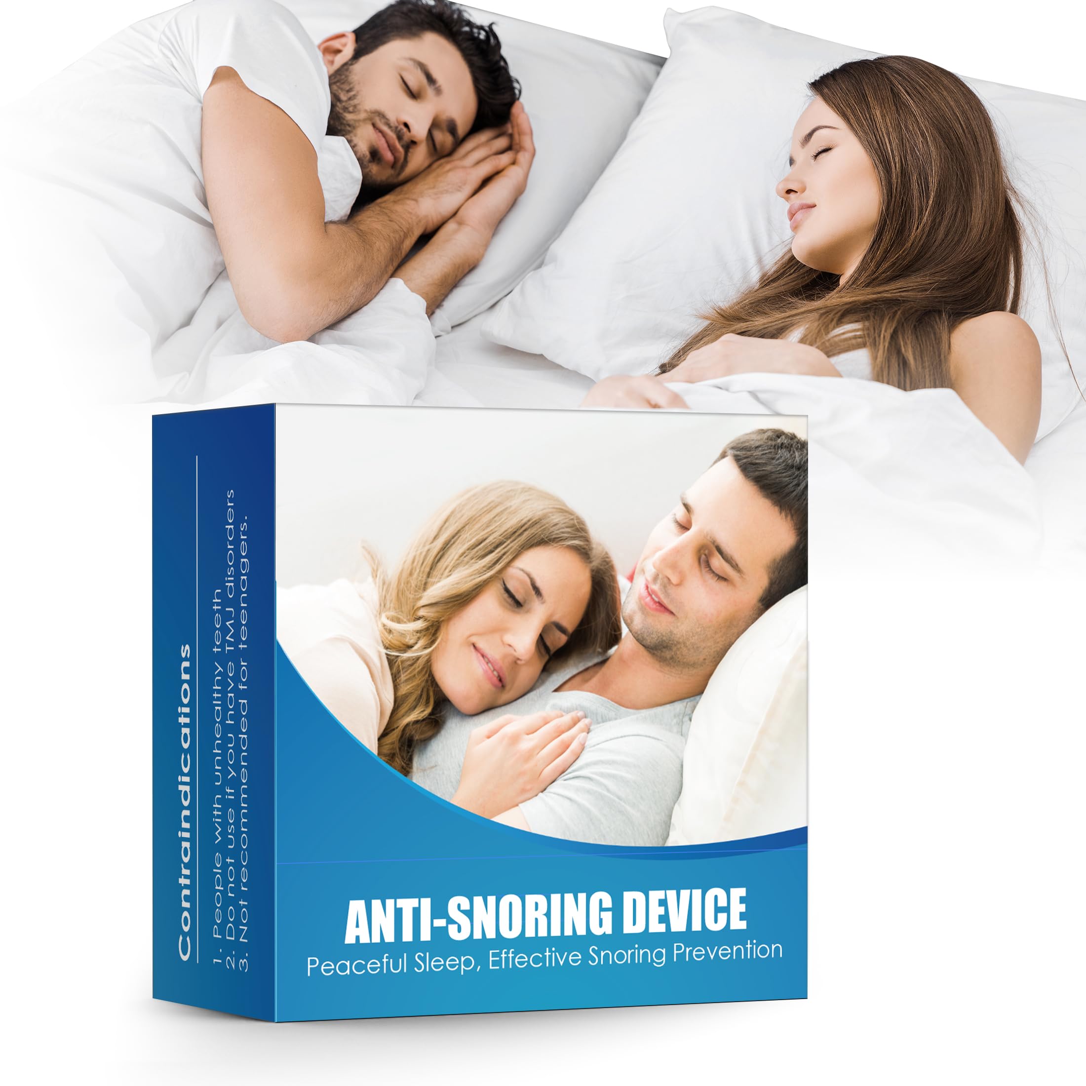 Anti Snoring Mouth Guard for Teeth Grinding at Night - Reusable Snoring Solution for Men & Women - Comfortable Fit & Adjustable Size - Perfect for Sleep Apnea Relief & Better Sleep (Model G9012)