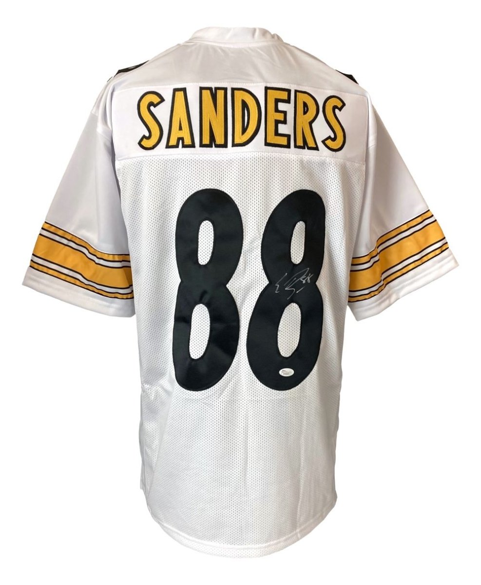 Authentic Emmanuel Sanders Pittsburgh Steelers Signed White Football Jersey with JSA COA - Perfect for NFL Fans, Collectors & Sports Memorabilia Displays