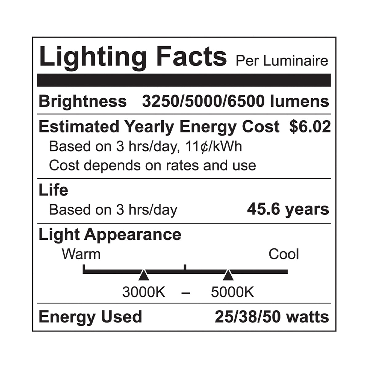 4ft LED Wraparound Light Fixture - 6500 Lumens, 50W, 35K/40K/50K Color Temperature, 120-277V - Perfect for Office, Garage, Warehouse & Commercial Lighting
