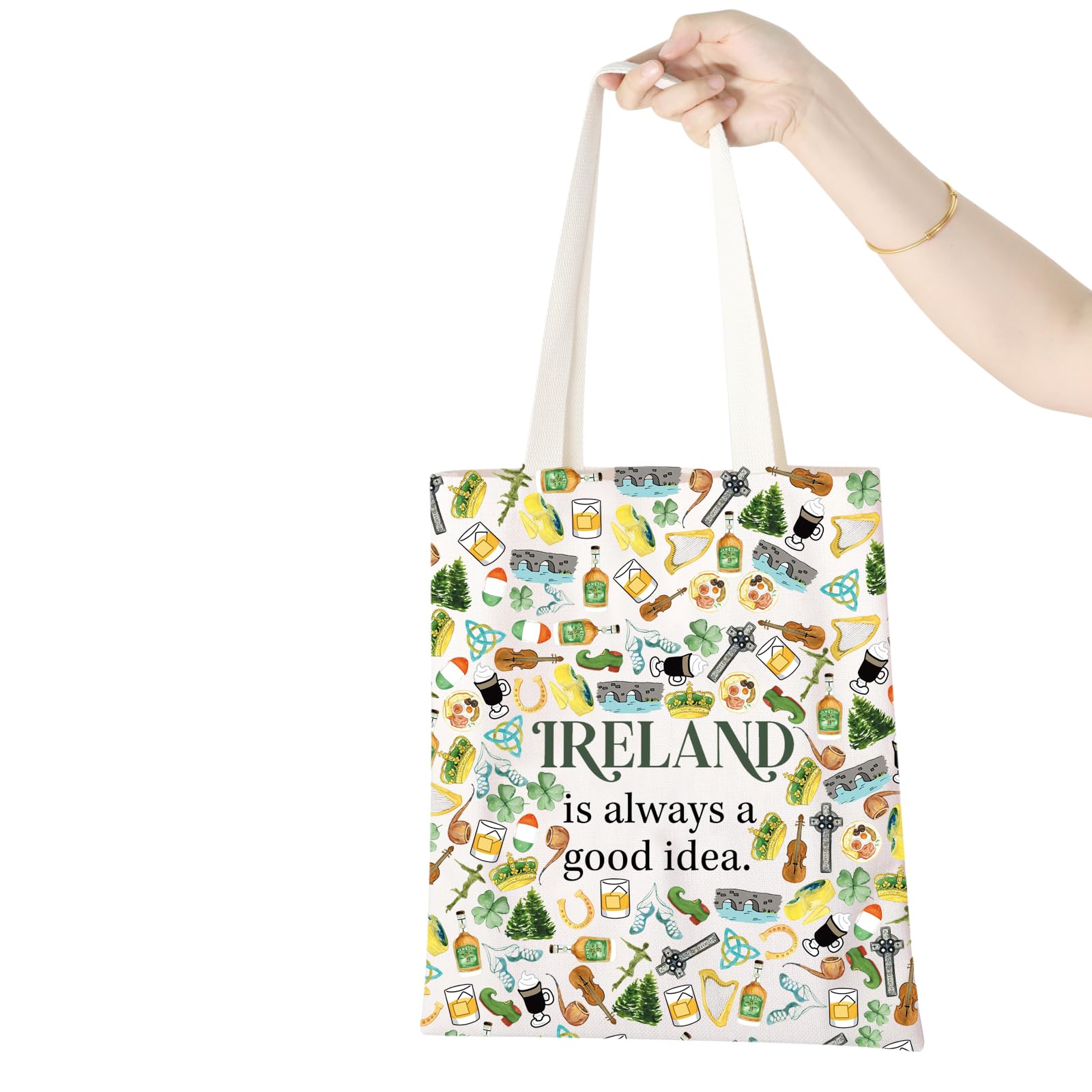Ireland Trip Gift - Irish Themed Zipper Pouch Makeup Bag for Travel & Daily Use | Perfect for Cosmetics, Toiletries & Small Essentials | Ideal Ireland Lover Present