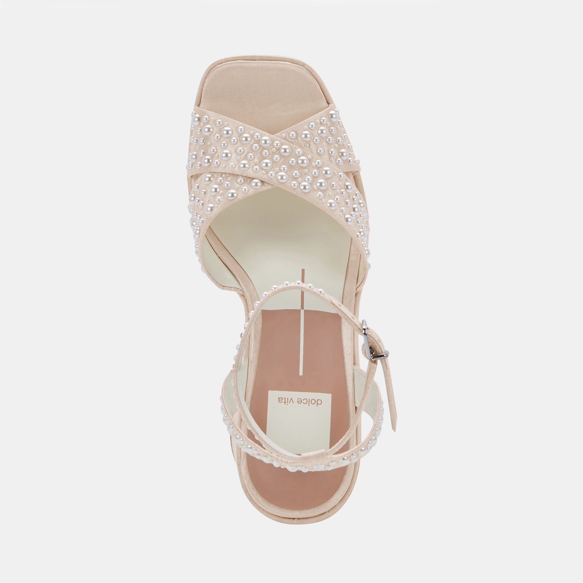 WESSI PEARL HEELS - Vanilla Pearl Embellished High Heels for Women | Elegant & Comfortable Wedding, Party & Evening Shoes