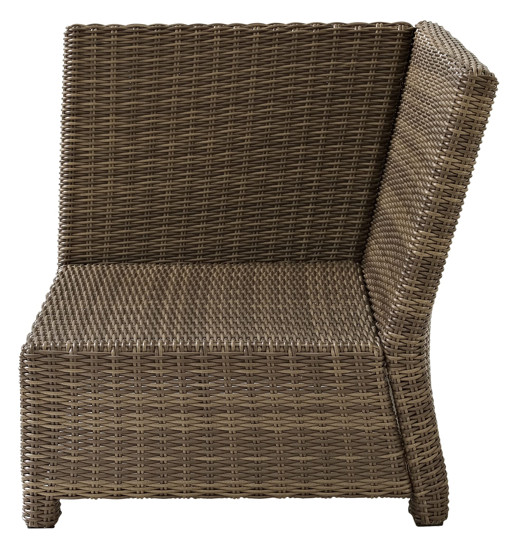 Crosley Bradenton Corner Outdoor Sectional Chair - Wicker Patio Furniture with Gray Cushions for Porch, Deck, Backyard | Perfect for Poolside Lounging & Garden Relaxation