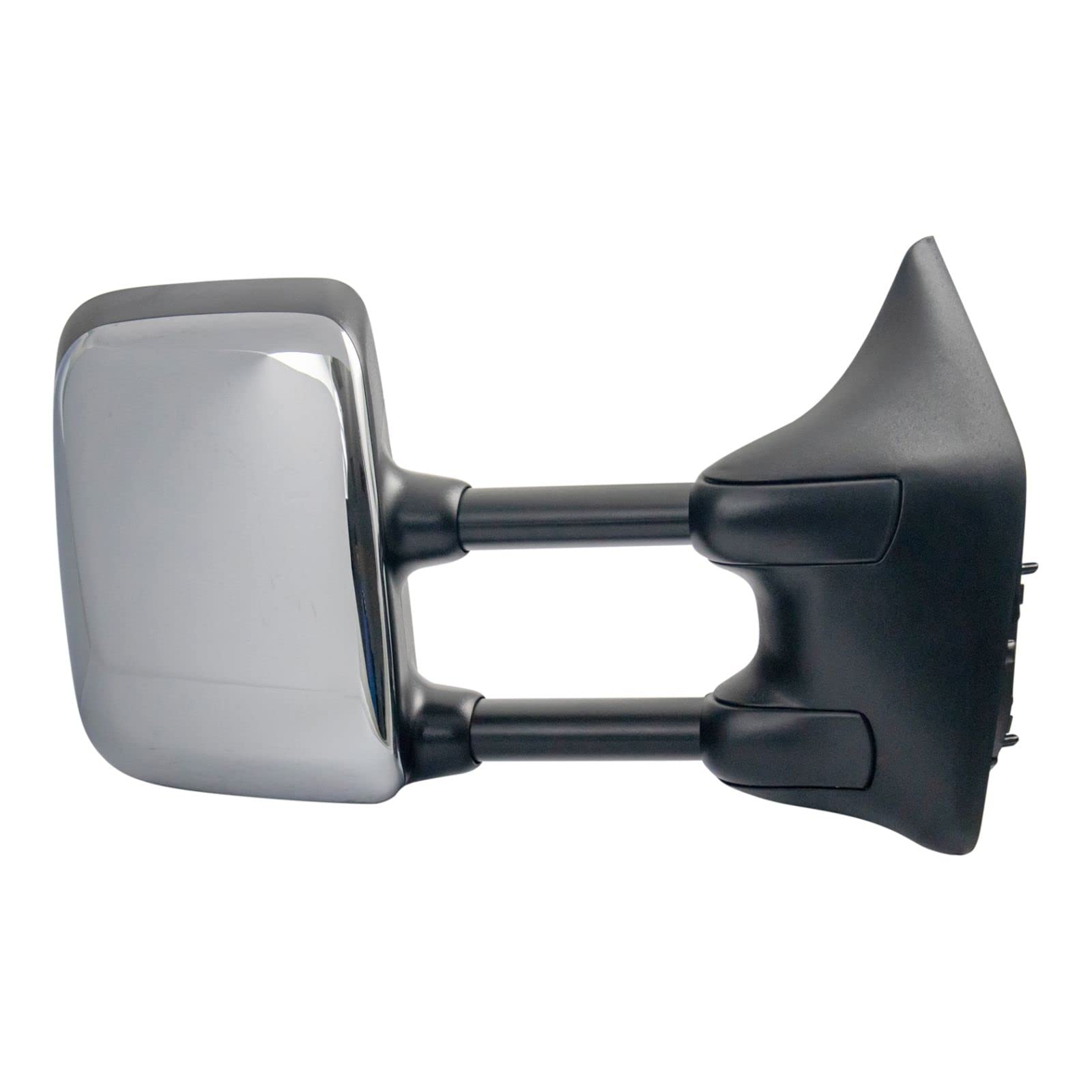 Power Heated Telescoping Towing Mirrors - Chrome Pair (Set of 2) - Compatible with Nissan Titan - Perfect for RV Trailers, Boats & Heavy-Duty Towing