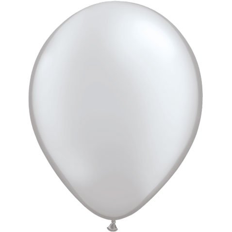 Qualatex 43707 Silver Latex Balloons 9 Inch (Pack of 100) - Premium Party Decorations for Birthdays, Weddings & Celebrations