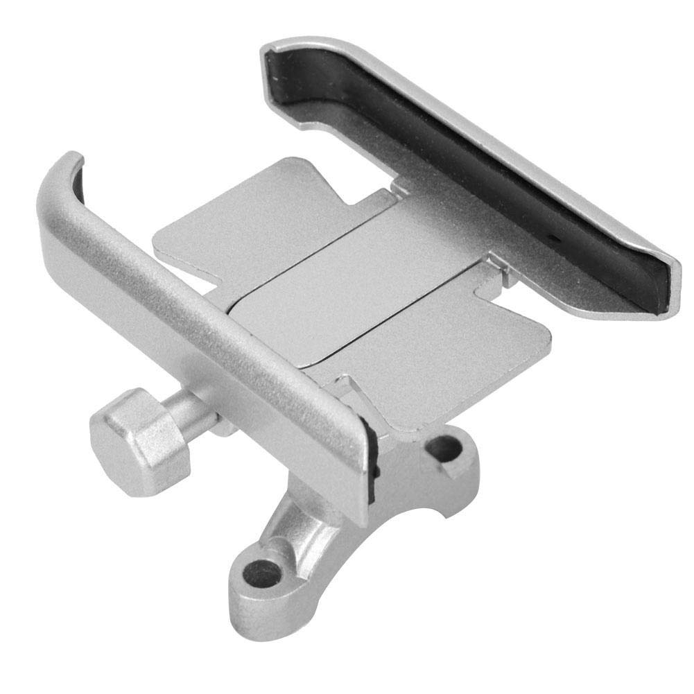 Keenso Universal Motorcycle Phone Holder - Aluminum Alloy Handlebar Mount Bracket for Cycling, Riding & Outdoor Adventures (Silver) - Perfect for GPS Navigation & Hands-Free Riding