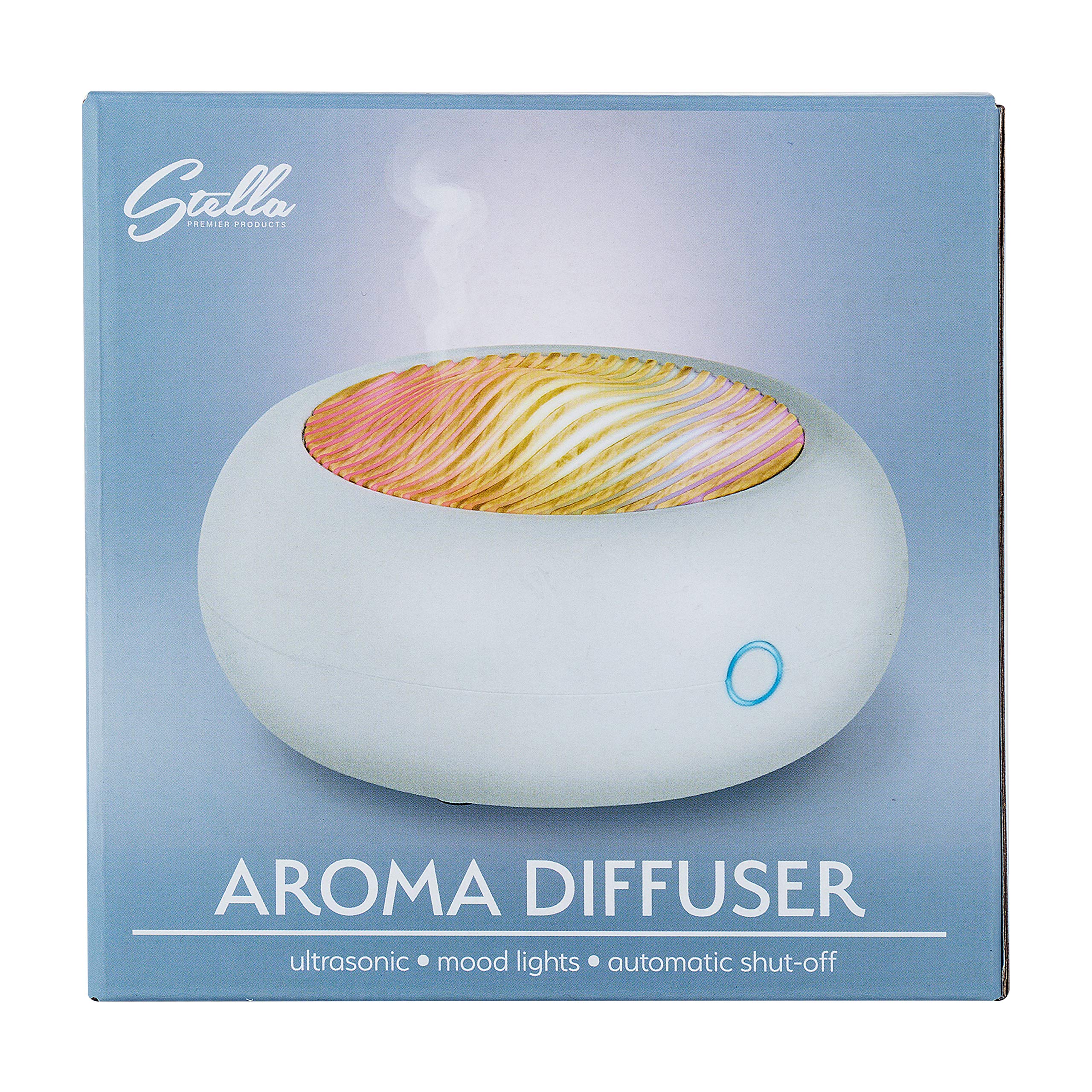 Stella Aromatherapy Diffuser - Ultrasonic Essential Oil Diffuser with 7 Color Changing LED Night Light & Auto Shut-Off | Perfect for Bedroom, Yoga, Spa & Home Relaxation