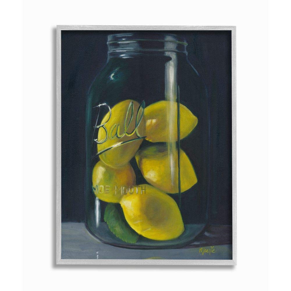 Stupell Industries Lemon Fruit Still Life Painting Prints - Multi-Color Wall Art for Kitchen, Dining Room & Home Decor