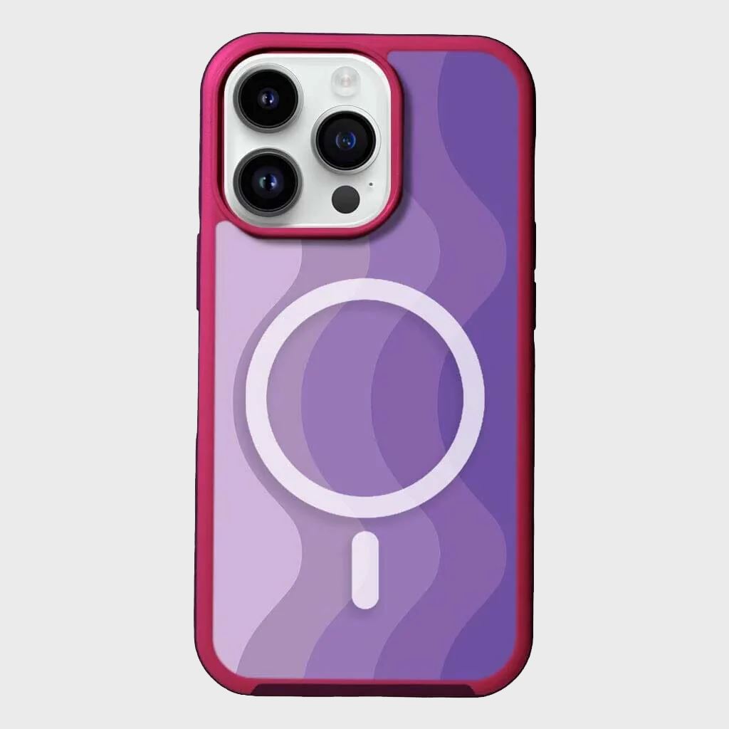 Premium MagSafe iPhone 14 Pro Max Case - Shockproof Purple Wave Design for iPhone 14 Pro Max (2022) | Perfect for Outdoor Adventures, Work & Daily Protection