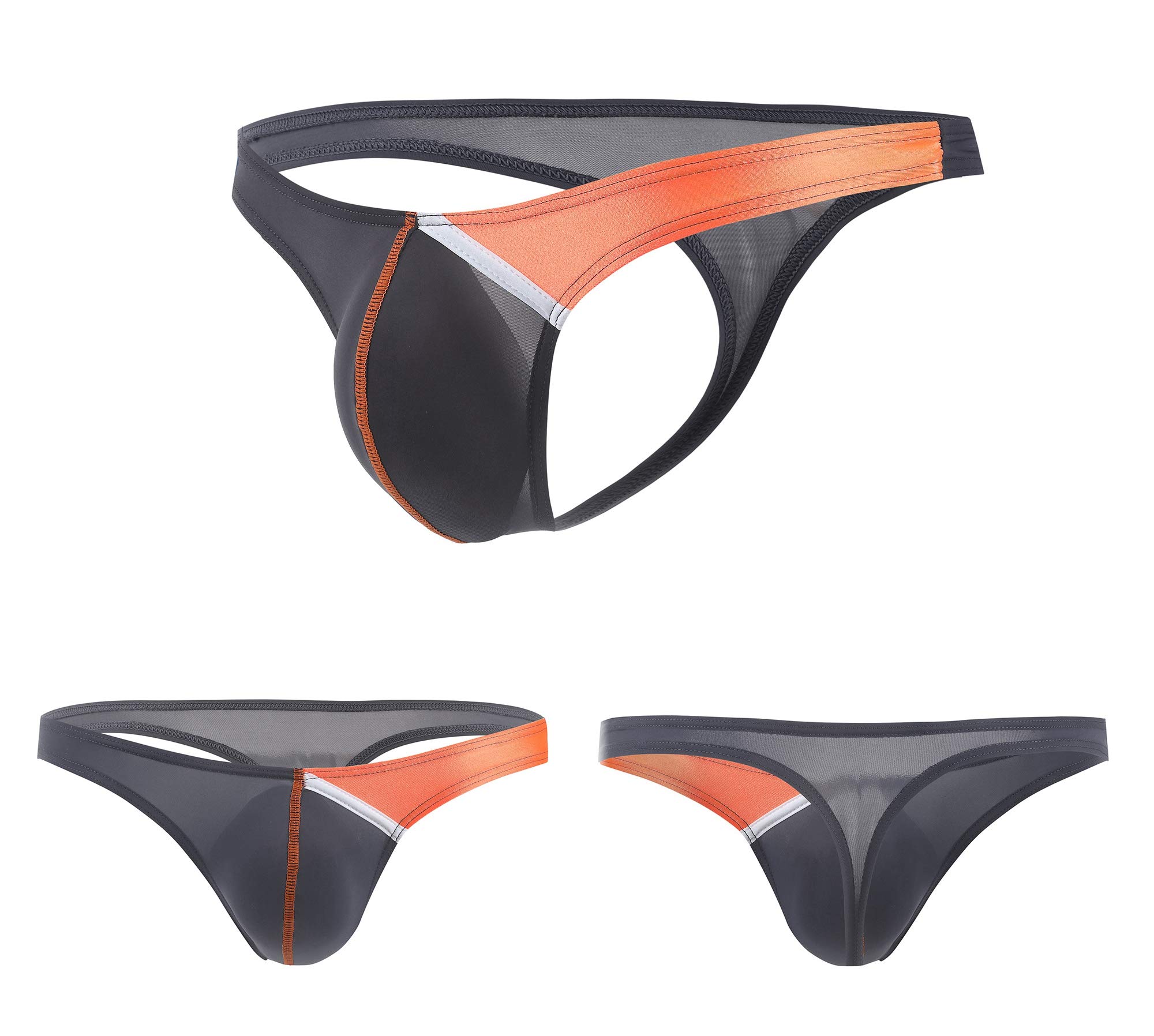 Men's Ice Silk Thong Bikini - Low Rise Soft Briefs Underwear for Summer, Beach & Lounge Wear - Breathable & Comfortable Underwear for Hot Weather