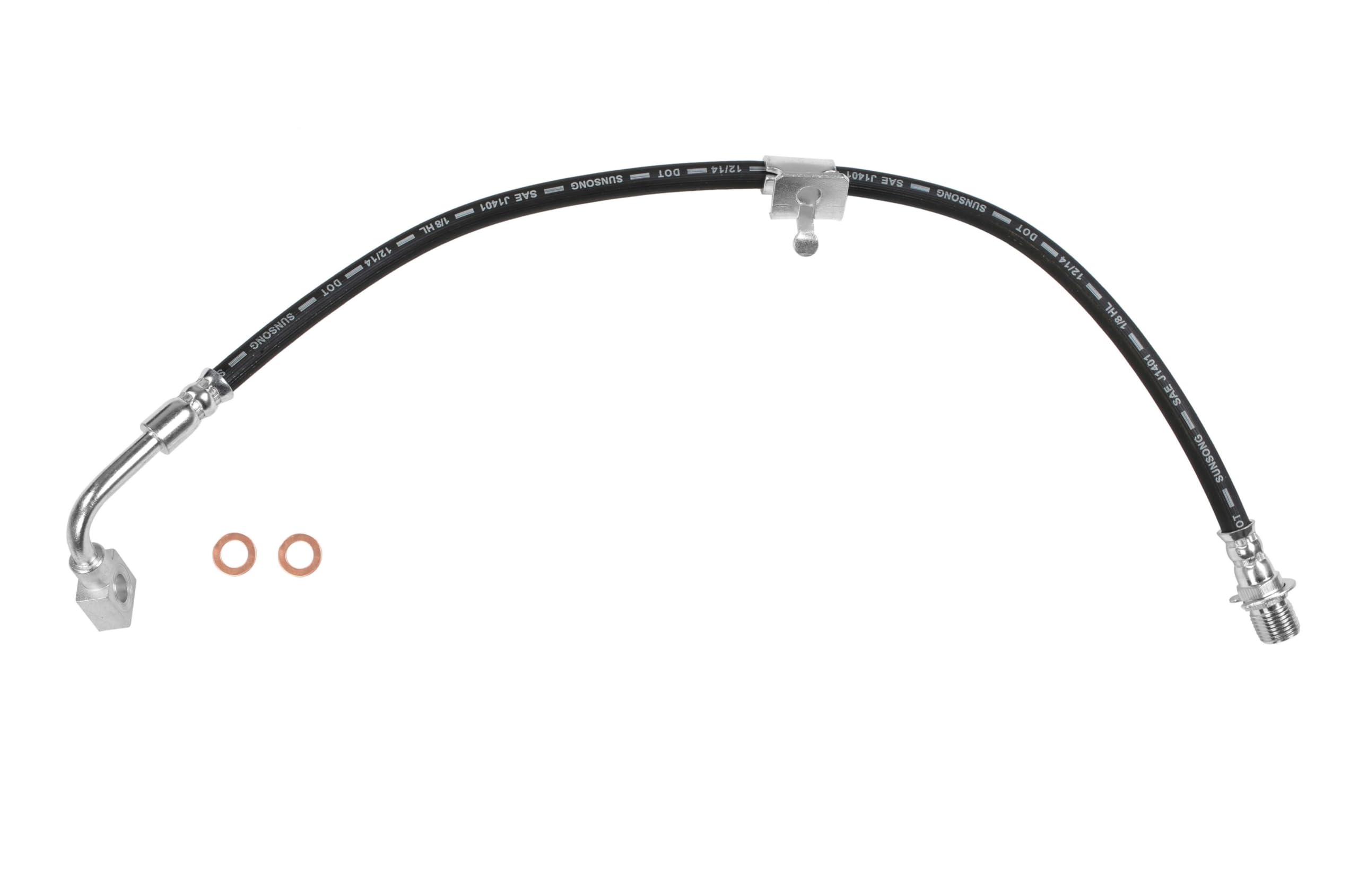 Sunsong 2201042 Premium Brake Hydraulic Hose - High Performance Replacement for Cars, Trucks & SUVs - Perfect for Off-Roading, Towing & Daily Commuting