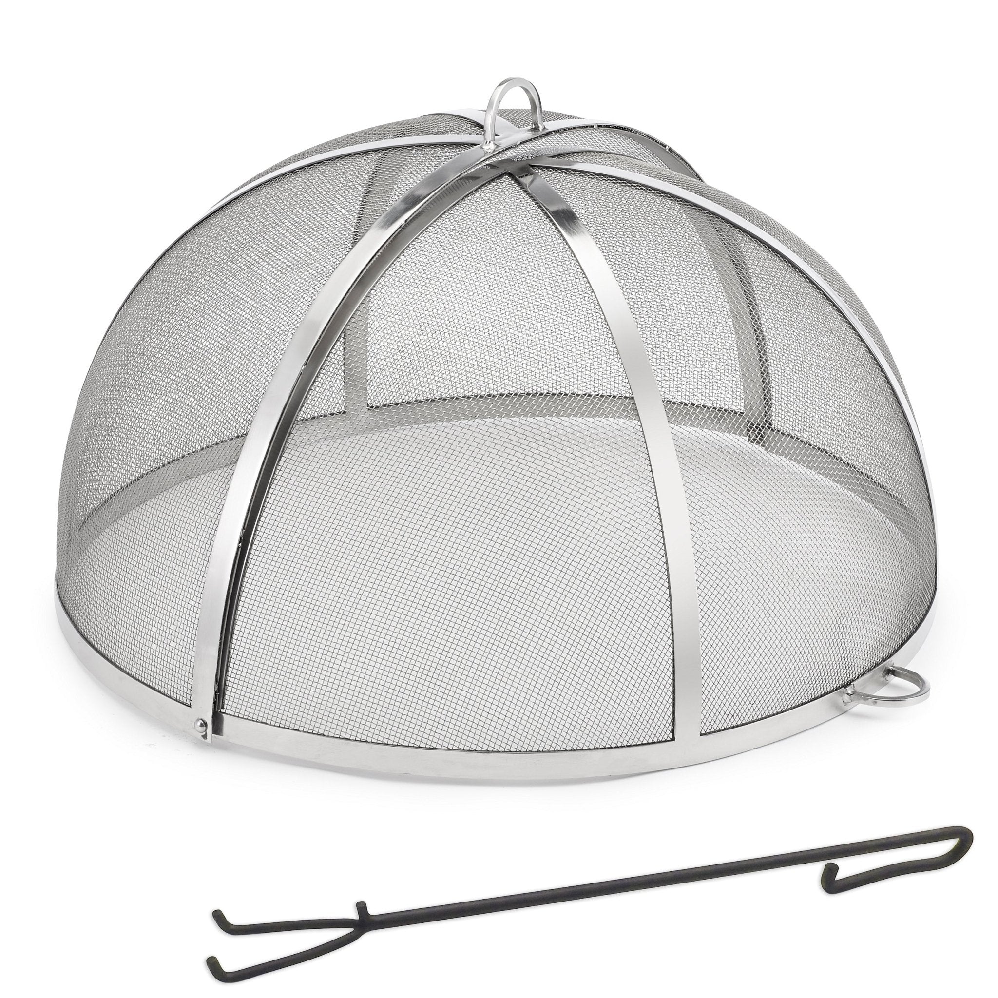 20-Pack Small Stainless Steel Spark Screens with Lifter - Fireplace Accessories for Wood Stove, Fire Pit & Camping Safety