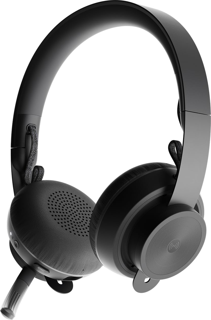 Logitech Zone Wireless Plus Headset with Noise Cancelling Mic - Bluetooth Headphones for Office, Remote Work & Video Conferencing | Comfortable Over-Ear Design, Long Battery Life | Ideal for Professionals, Call Centers & Home Office Use