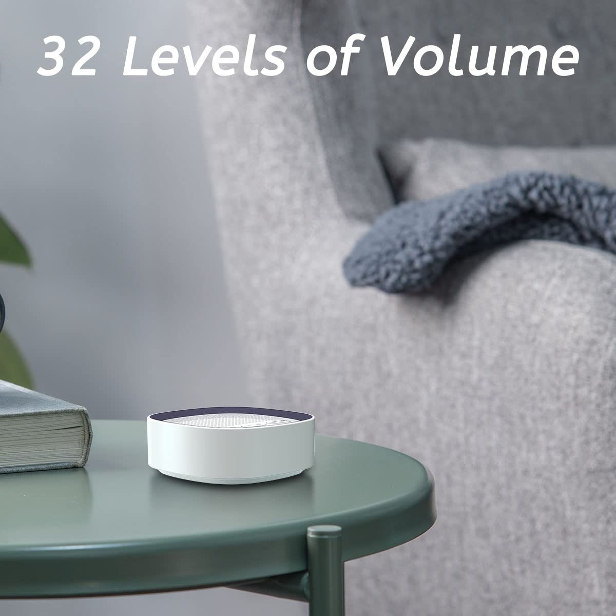 White Noise Machine for Sleep - 30 Soothing Sounds, Headphone Jack, 5 Timer Settings & Memory Function | Portable Sound Therapy for Babies, Adults, Office & Travel