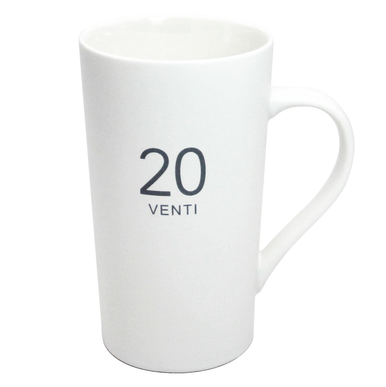 Momugs Large 20 oz White Ceramic Coffee Mug with Handle - Number Pattern Simple Design for Men & Dad - Perfect for Office, Home Use & Gifts
