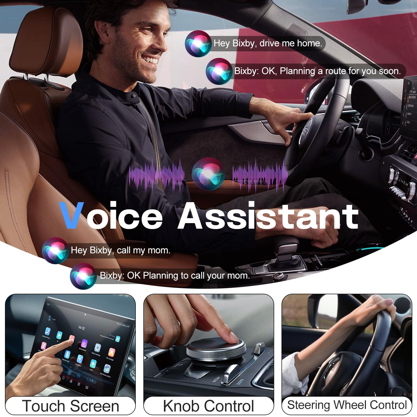 AOGUERBE Wireless Android Auto Adapter - Convert Wired to Wireless CarPlay for Android 11+ & Cars 2017+ | Plug & Play USB Dongle | Seamless Music/Navigation (Gray) - Perfect for Commuting & Road Trips