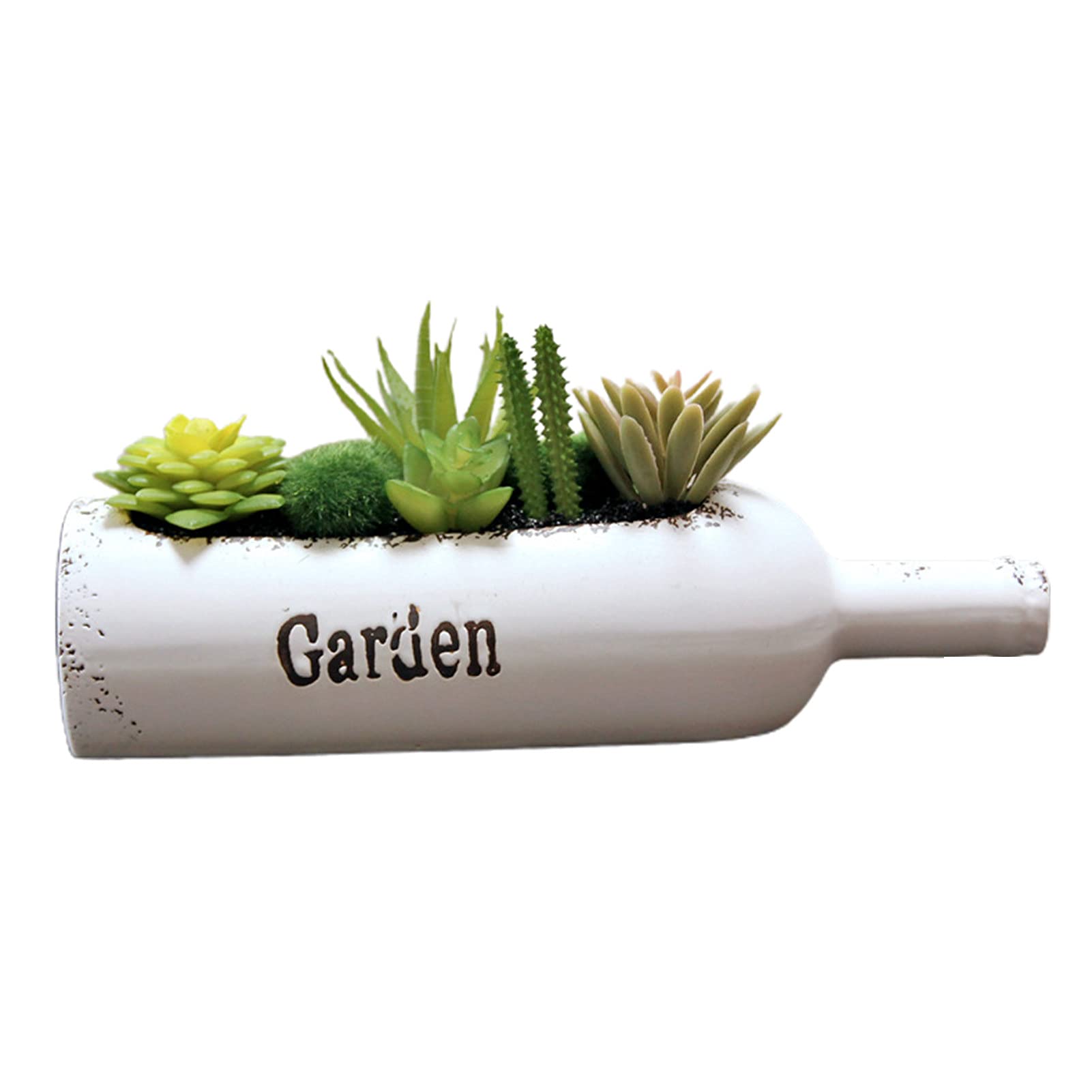 Artificial Succulents Plants - Eco-Friendly PVC Fake Succulents in Decorative Flower Pot for Home & Office Decor | Low-Maintenance Indoor Greenery for Desks, Shelves, and Tabletop Displays