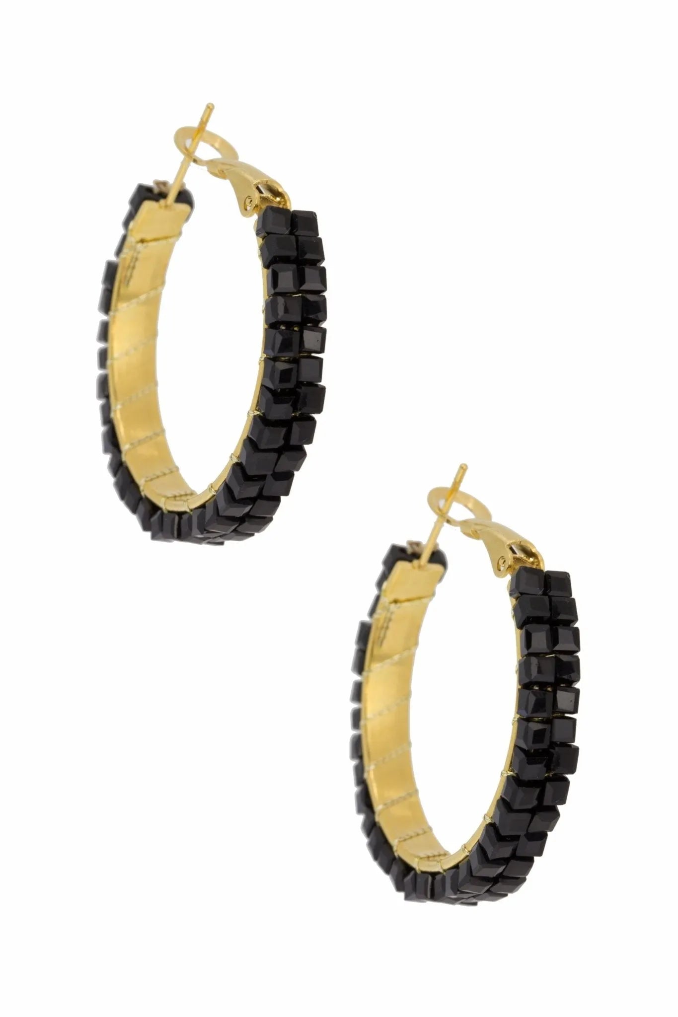 Dainty Beaded Hoop Earrings for Women - Gold & Silver Fashion Jewelry - Perfect for Parties, Weddings & Everyday Wear