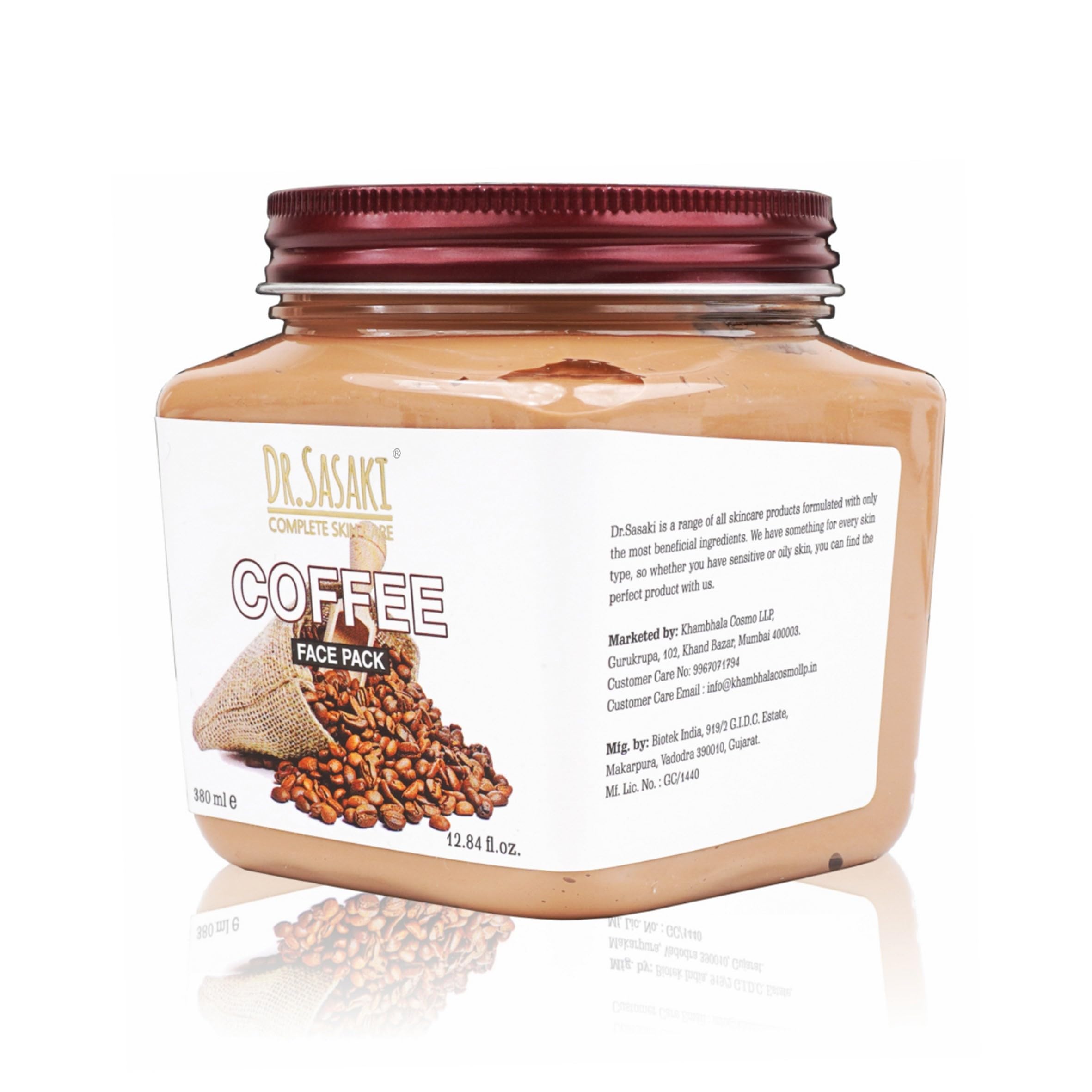 Dr. Sasaki Complete Skin Care Coffee Face & Body Scrub Pack - 380ml for Exfoliating & Brightening Skin - Perfect for Spa Day & At-Home Skincare Routine