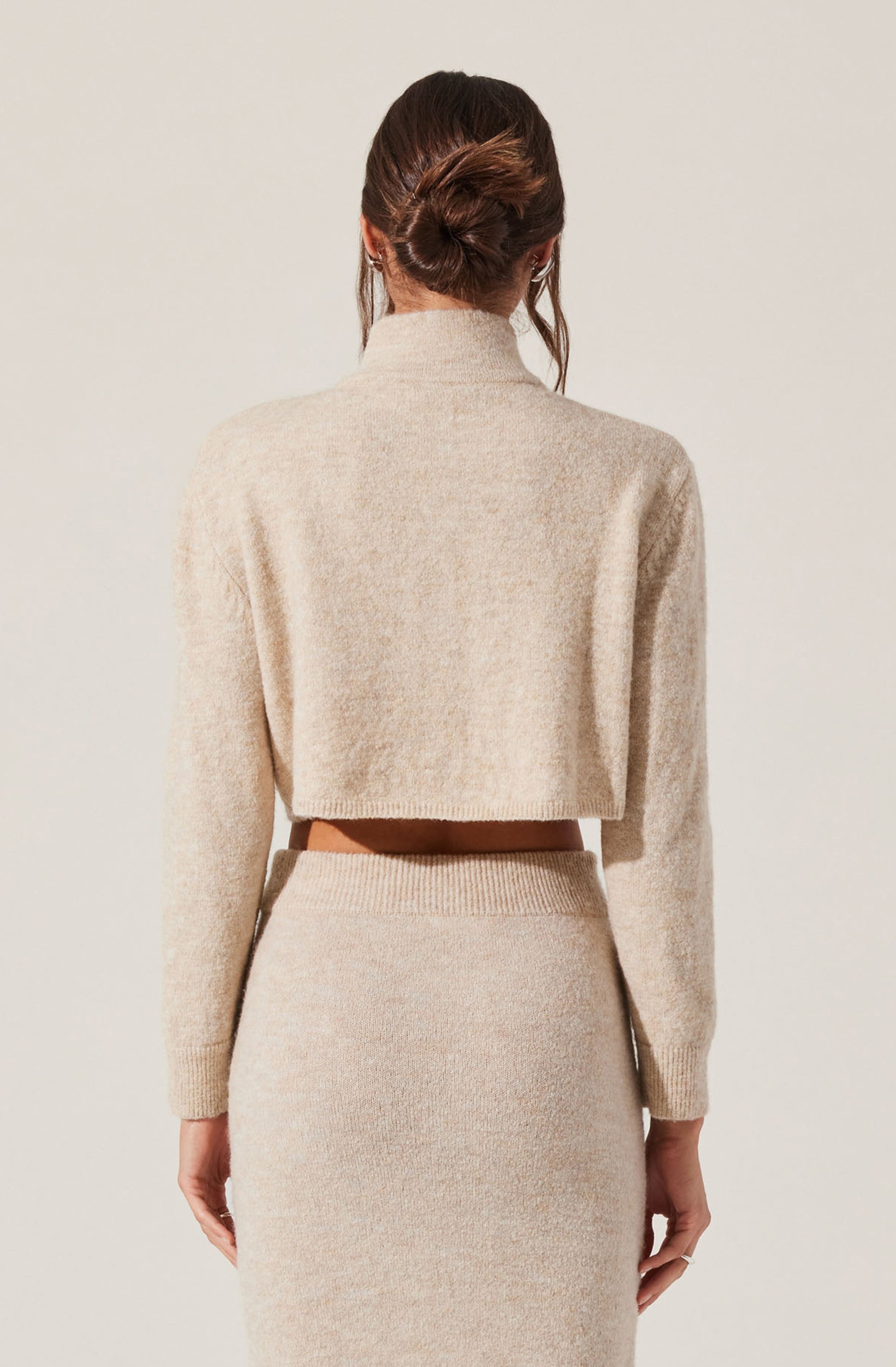 Karsyn Cropped Turtleneck Cardigan Sweater for Women - Soft Chunky Knit Winter Pullover - Perfect for Office, Date Night & Casual Outfits