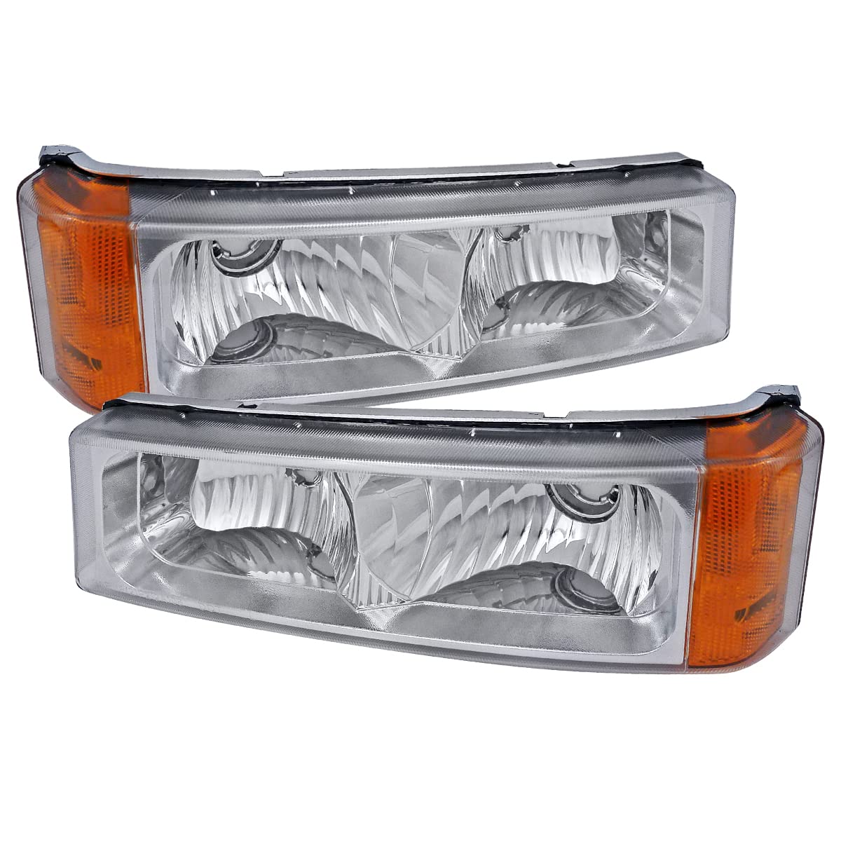 03-07 Clear Front Bumper Lights Turn Signal Lamps - Replacement LED Lights for Car, Truck, SUV - Enhance Visibility & Safety for Night Driving
