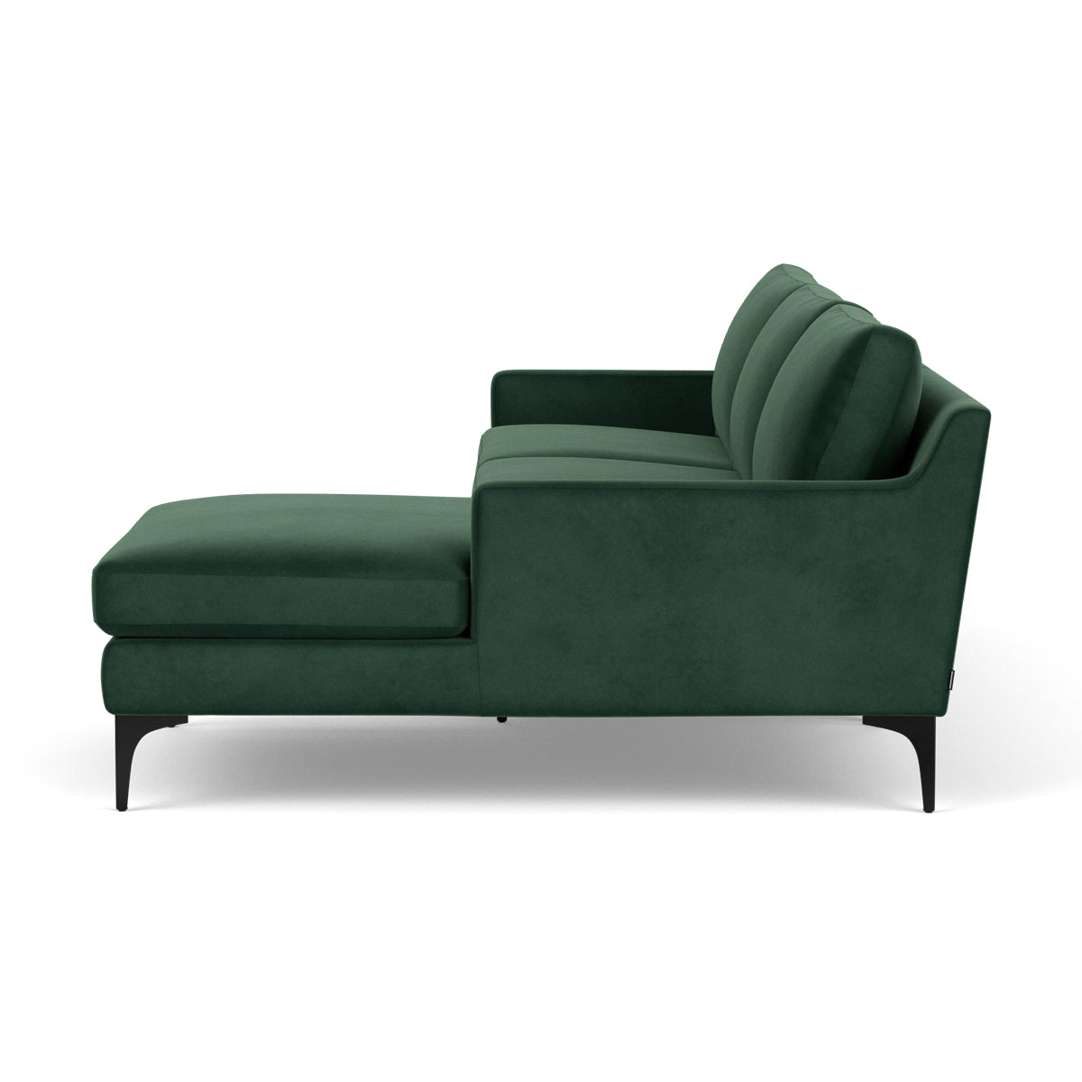 Astha Velvet Right Chaise Sofa - Luxurious Modern Sectional Couch for Living Room, Lounge & Home Theater - Comfortable Upholstered Furniture with Soft Velvet Fabric
