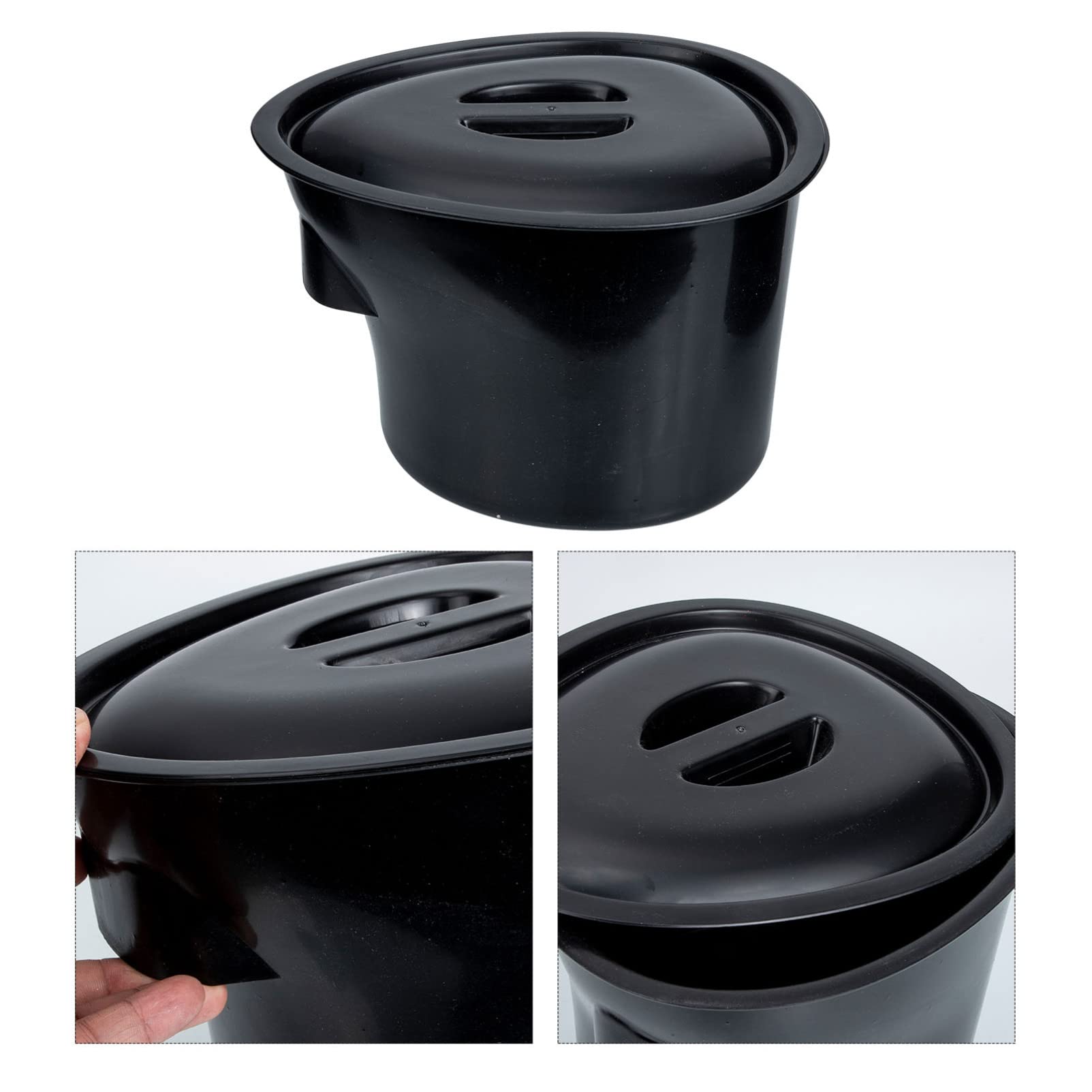 Portable Female Urinal for Travel & Bedroom - Lightweight Plastic Chamber Pot with Lid, Spill-Proof Design for Women's Hygiene Needs - Ideal for Camping, Road Trips, Hospital Use & Mobility Challenges