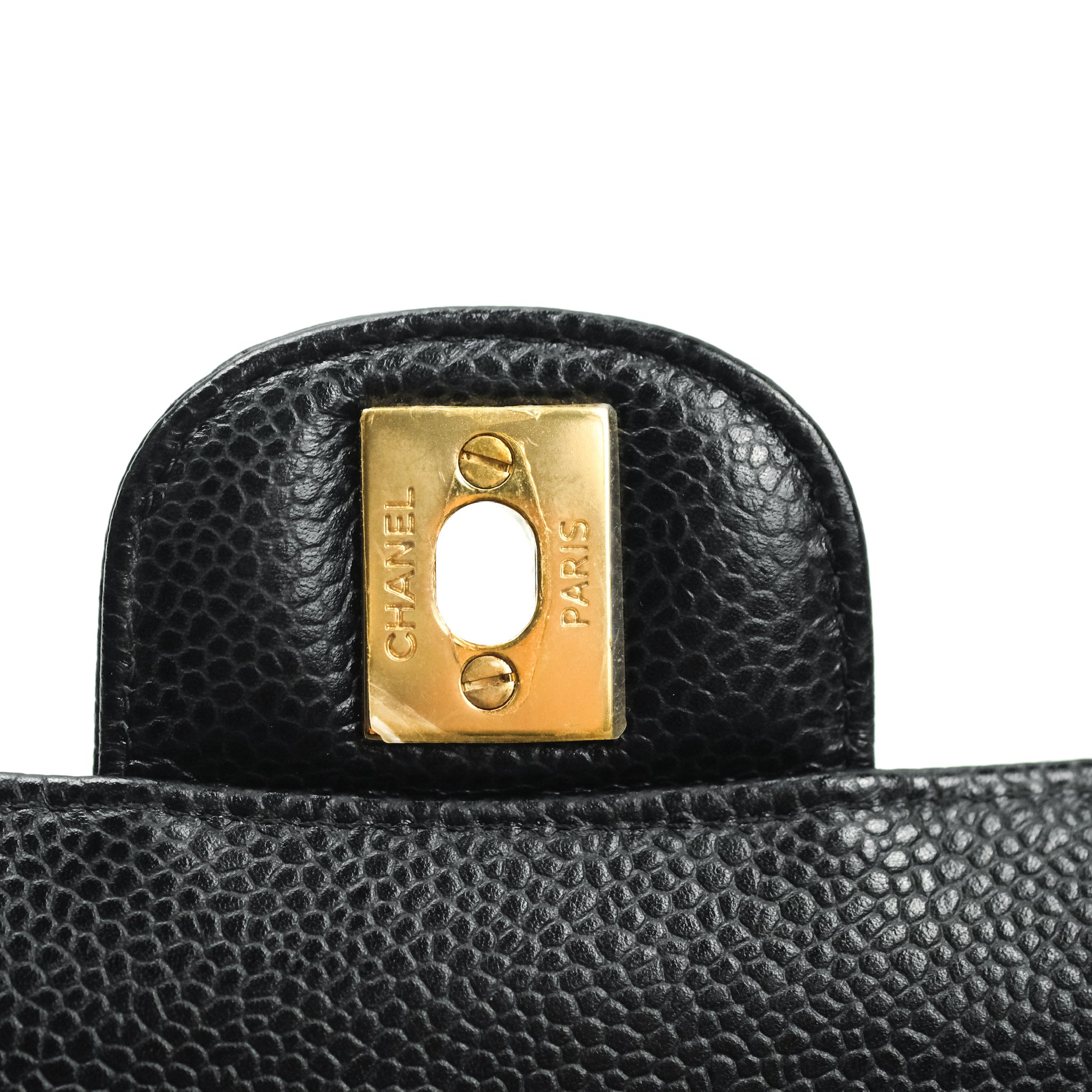 Chanel Classic Medium Double Flap Bag Black Caviar Leather with Gold Hardware - Luxury Designer Handbag for Women, Perfect for Work, Evening Events & Special Occasions