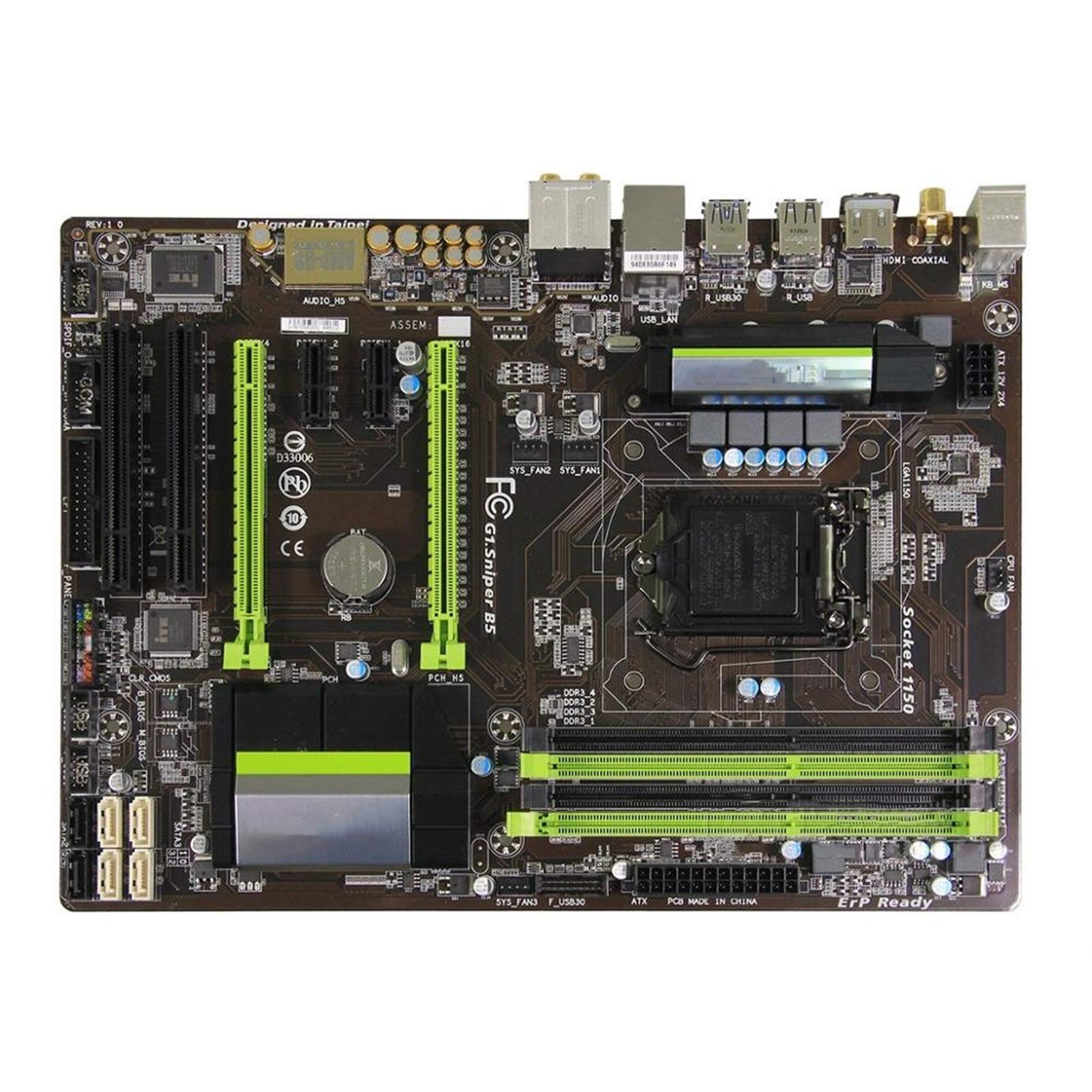 Gigabyte G1.Sniper B5 ATX Motherboard - Intel B85 Chipset, LGA 1150 Socket, DDR3 32GB RAM, Gaming Desktop PC Mainboard - Perfect for Gaming Rigs, Workstations & Home Office Computers