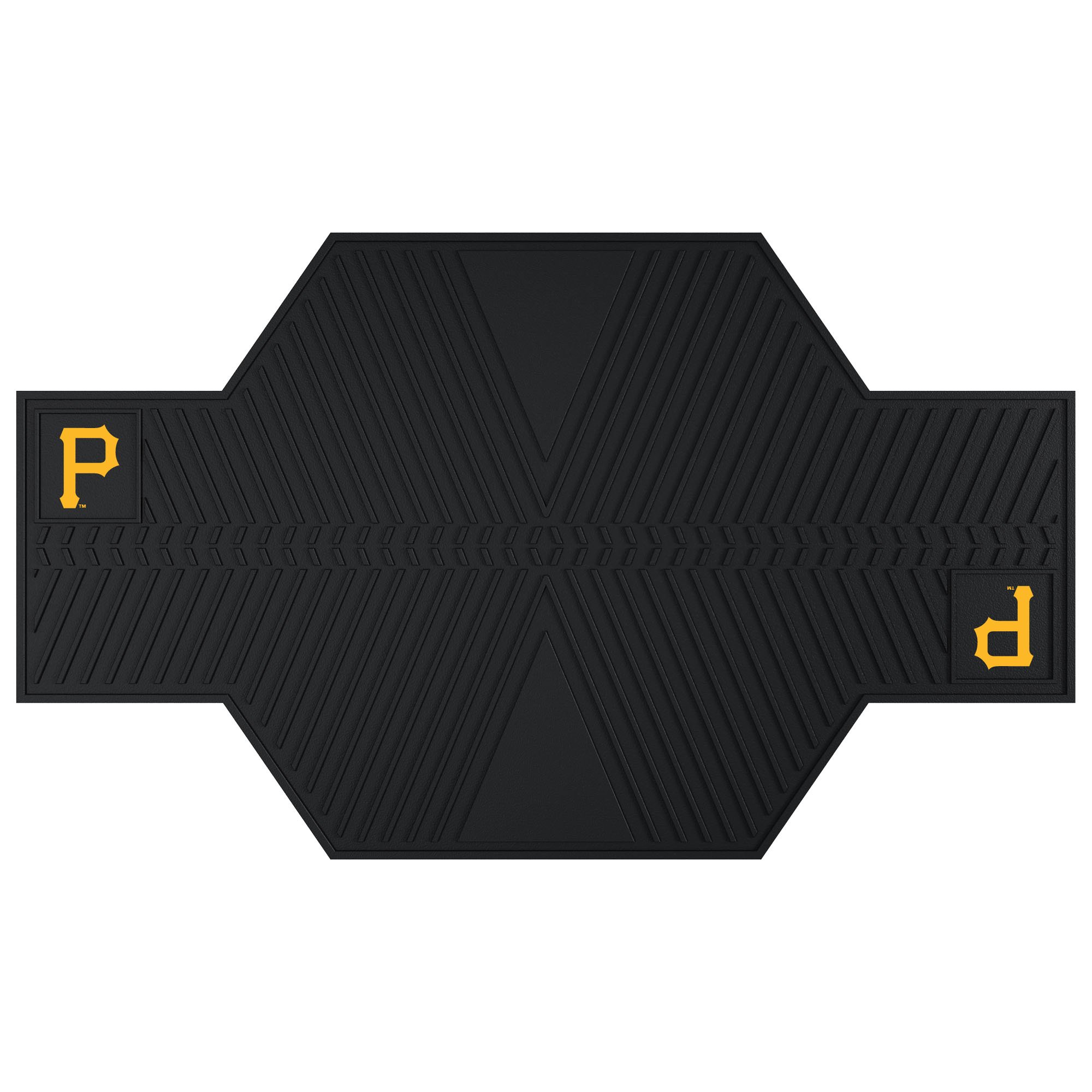 FANMATS 15361 MLB Pittsburgh Pirates Motorcycle Floor Mat - Non-Slip Rug for Sports Fans, Bikes & Home Decor - Perfect for Game Rooms, Garages & Man Caves