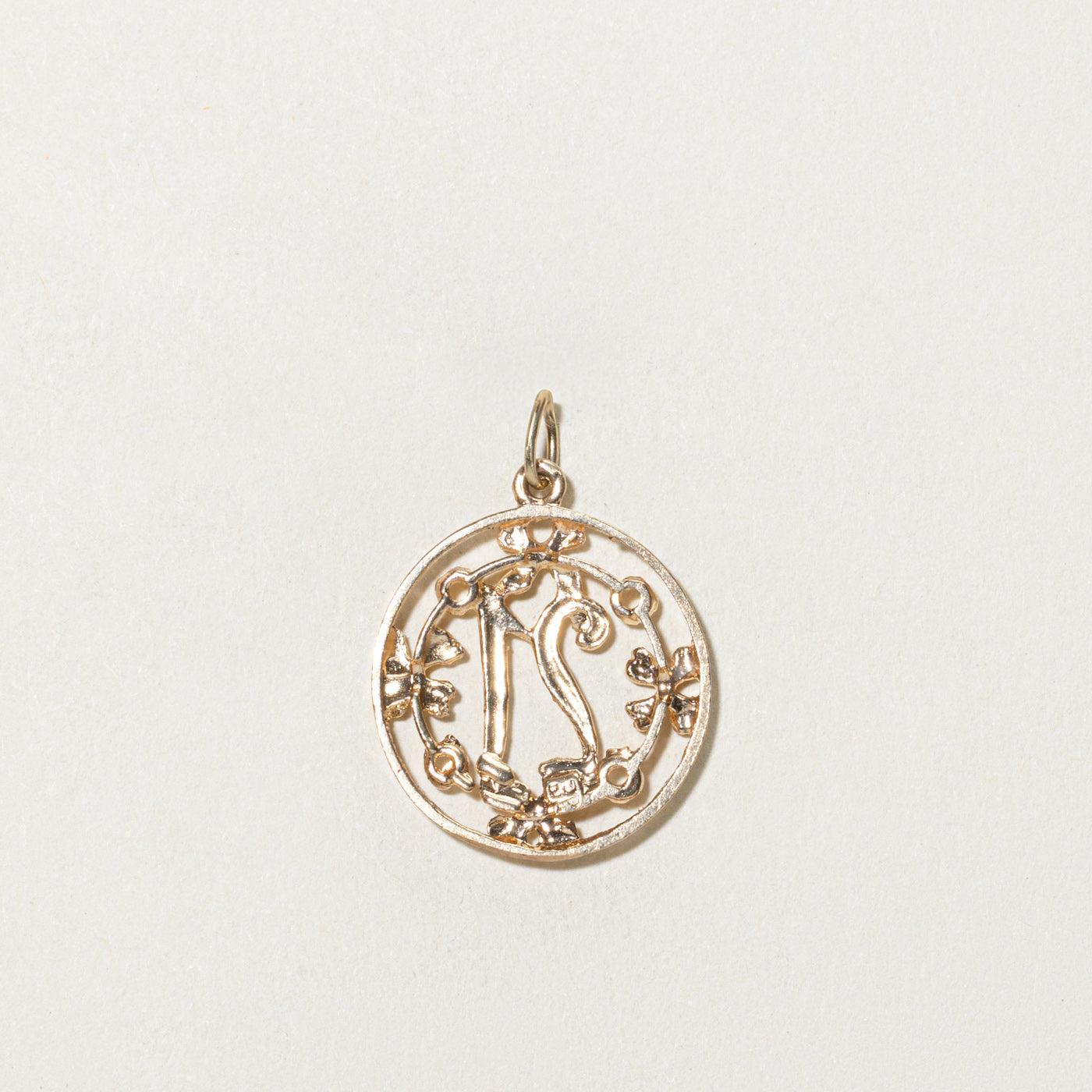 10K Yellow Gold '21' Wreath Charm Pendant Necklace - Elegant Birthday Gift for Women, 21st Birthday Jewelry, Graduation Keepsake, Christmas Present