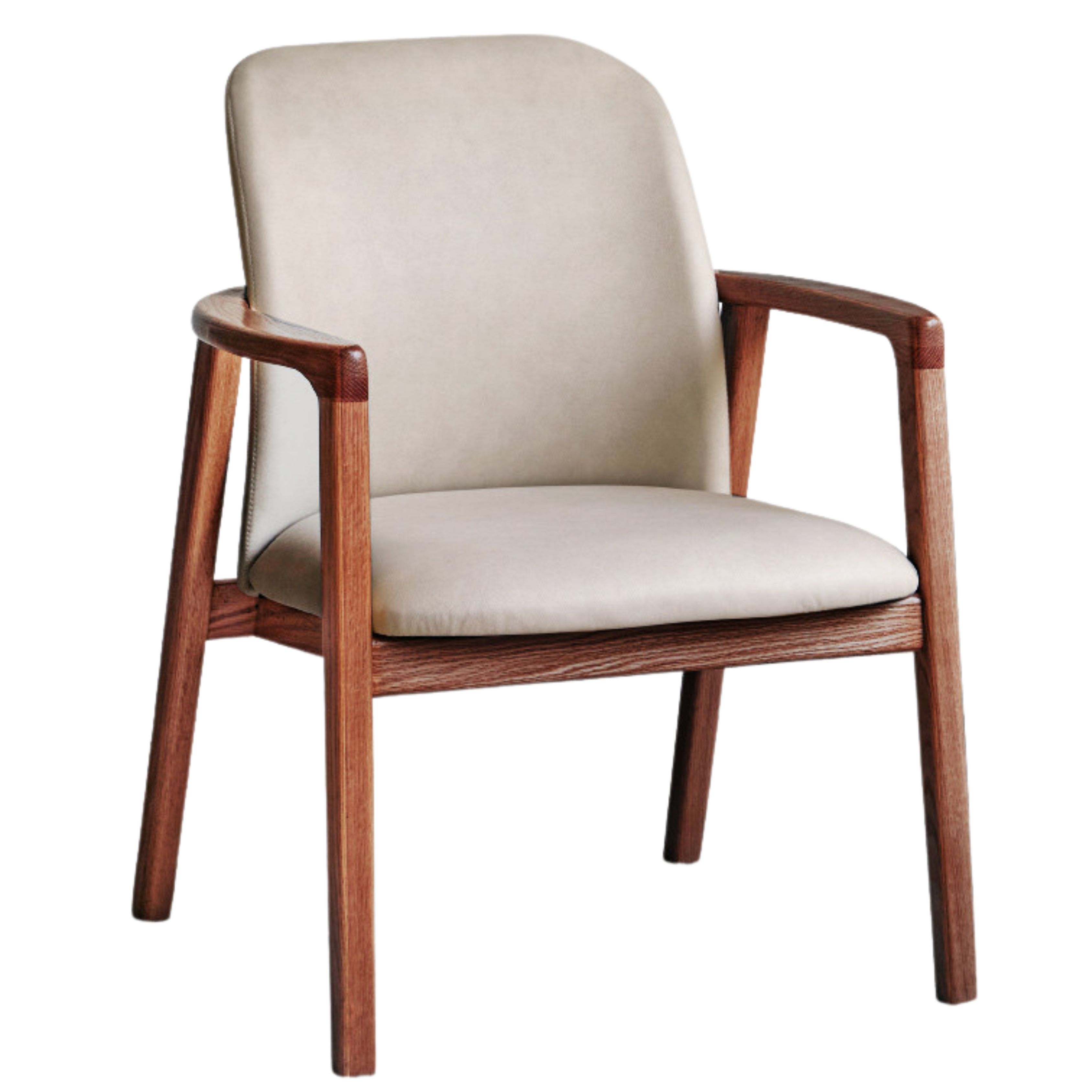 25.9x25.9x33.1 inch / 66x66x84cm / Walnut color/ technical fabric glutinous rice white Oak walnut color / desk chair