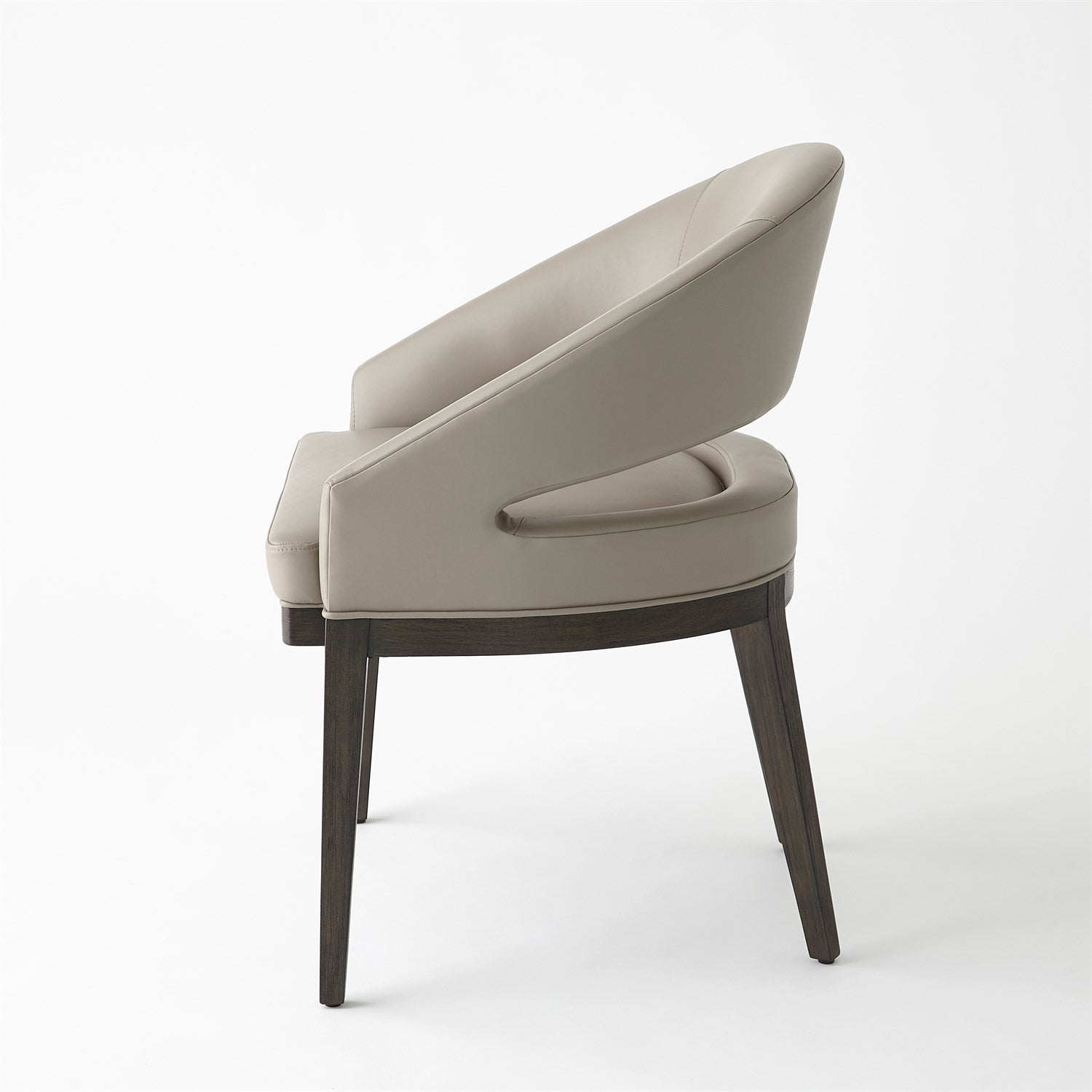 Alcott Grey Leather Dining Chair - Modern & Comfortable for Kitchen, Dining Room & Office - Perfect for Home & Restaurant Use