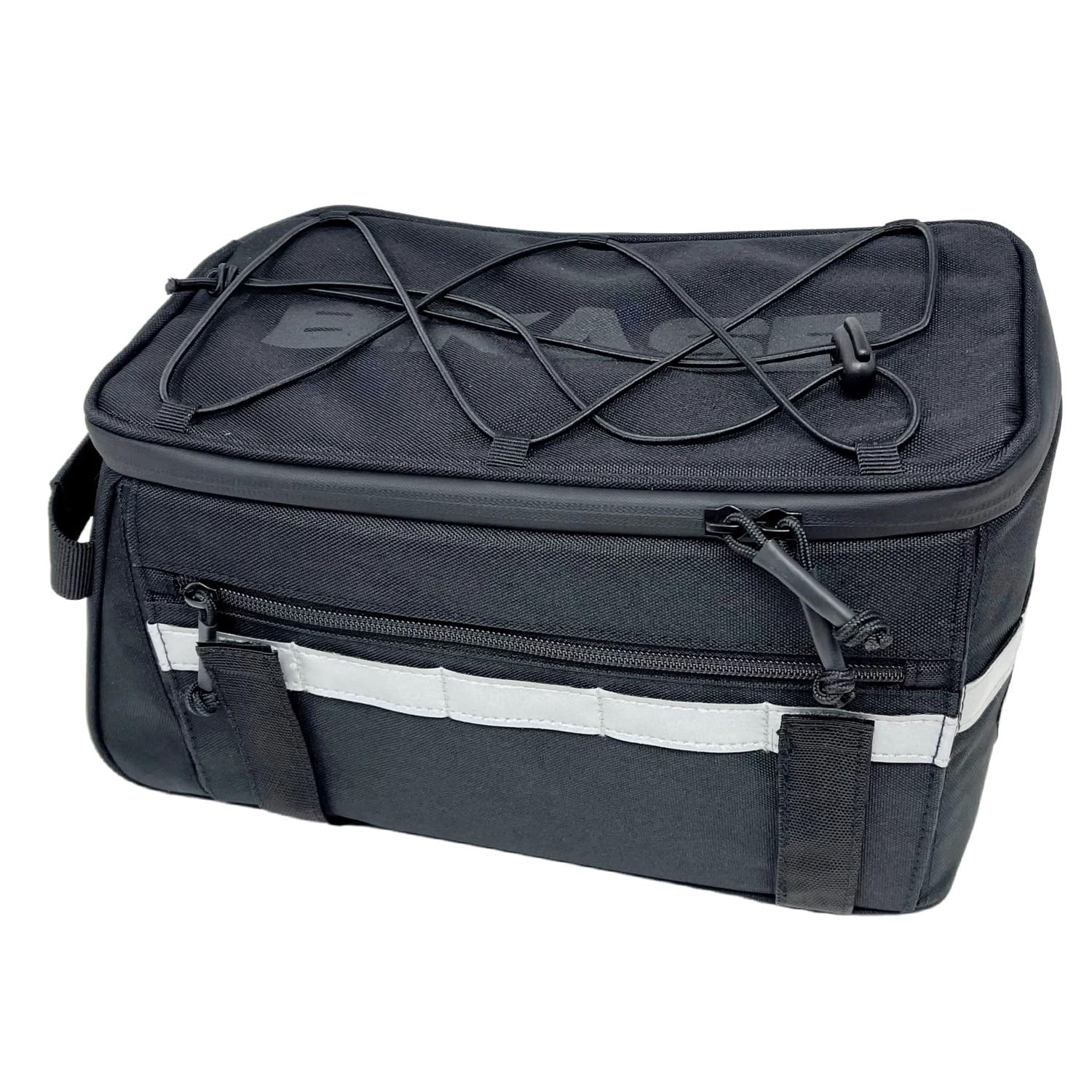 BiKase Big Momma Bike Trunk Bag - Universal Fit Medium Rear Rack Bag with Side Pockets, Top Bungee, Mesh Pocket & Reflective Accents - Spacious Waterproof Bicycle Pannier for Commuting, Touring & E-Bikes - Perfect for Groceries, Work Gear & Outdoor Adventures